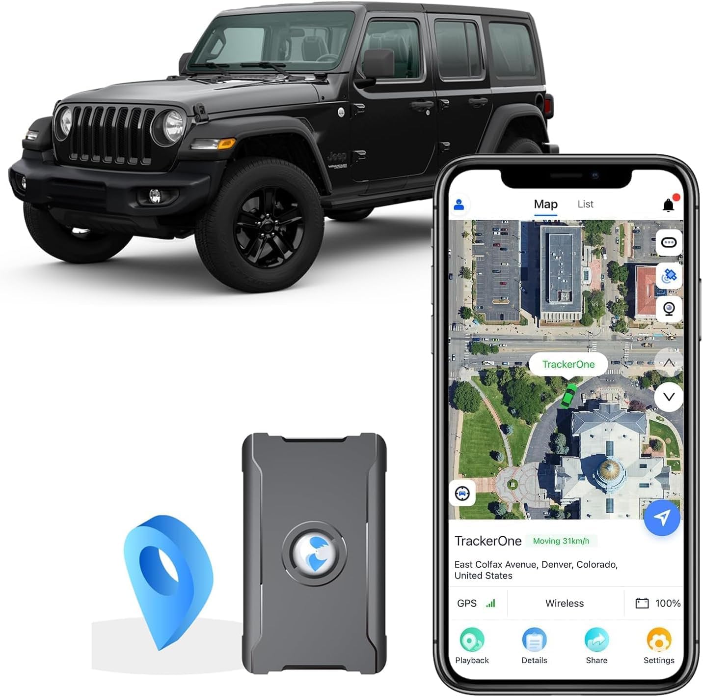 Gps Tracker For Vehicles Up To 2 10 Months, Subscription Needed Strong Magnetic Car Tracking Device Hidden, Real Time, 10S Updat