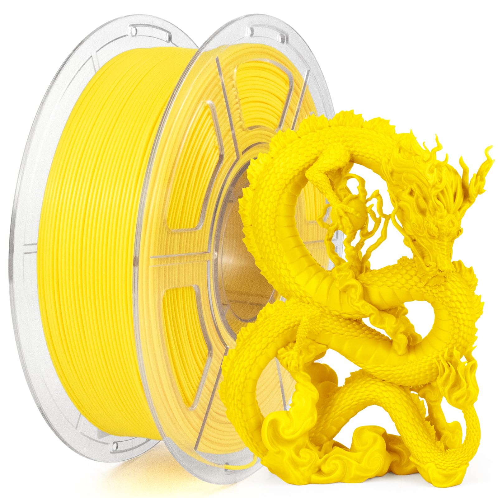iSANMATE High Speed PLA+ 3D Printer Filament, Yellow PLA+ Filament 1.75mm Designed for High Speed 30-600mm/s, Fast Printing Spee