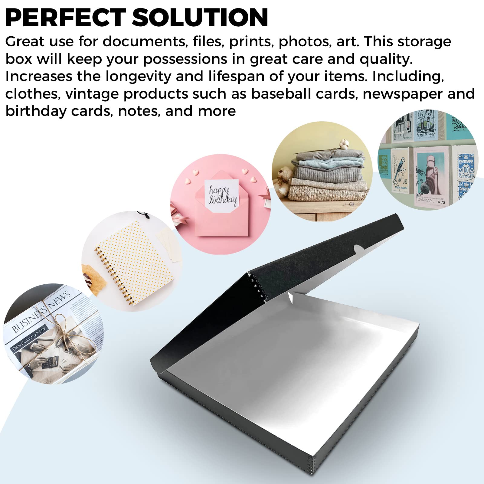 Golden State Art, Archival Folio Storage Box 16X20, Clamshell Design With Metal Edge, Preserve And Store Photos Documents Cards Prints Arts And Crafts Diy, Black