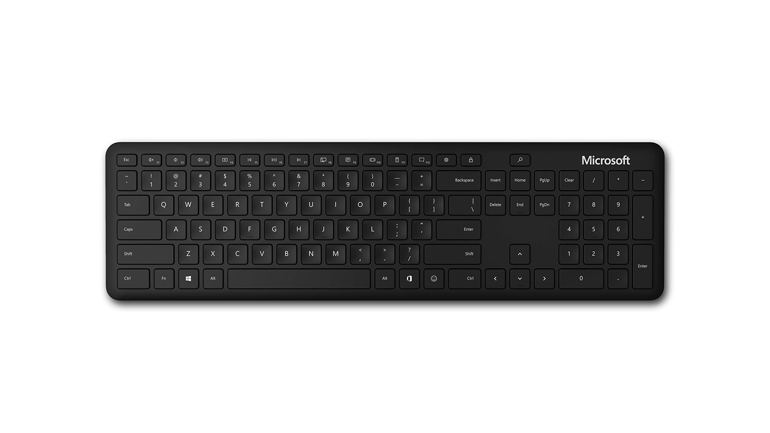 Microsoft Bluetooth Desktop   Matte Black Slim, Compact, Wireless Bluetooth Keyboard And Mouse Combo Extra   Long Battery Life W