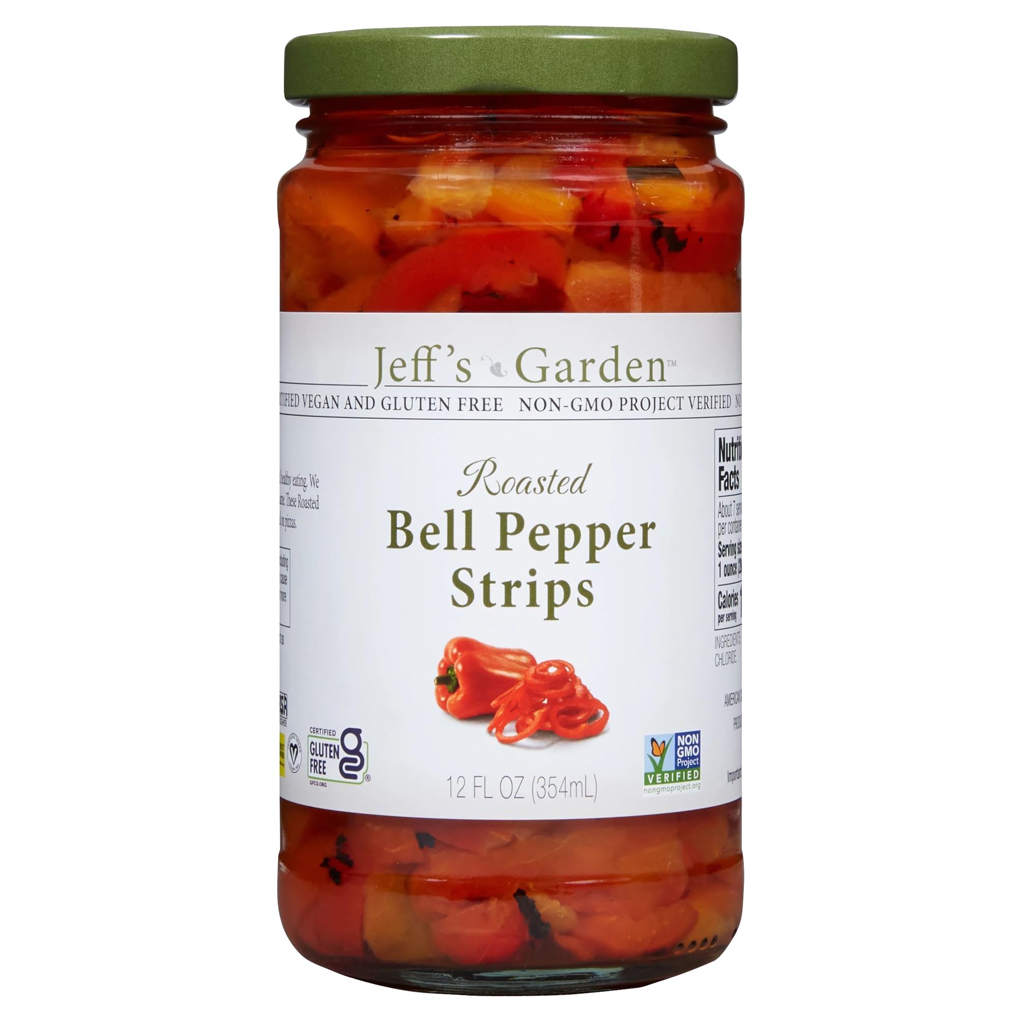 Jeffs Garden Roasted Red Pepper Strips, 12 OZ