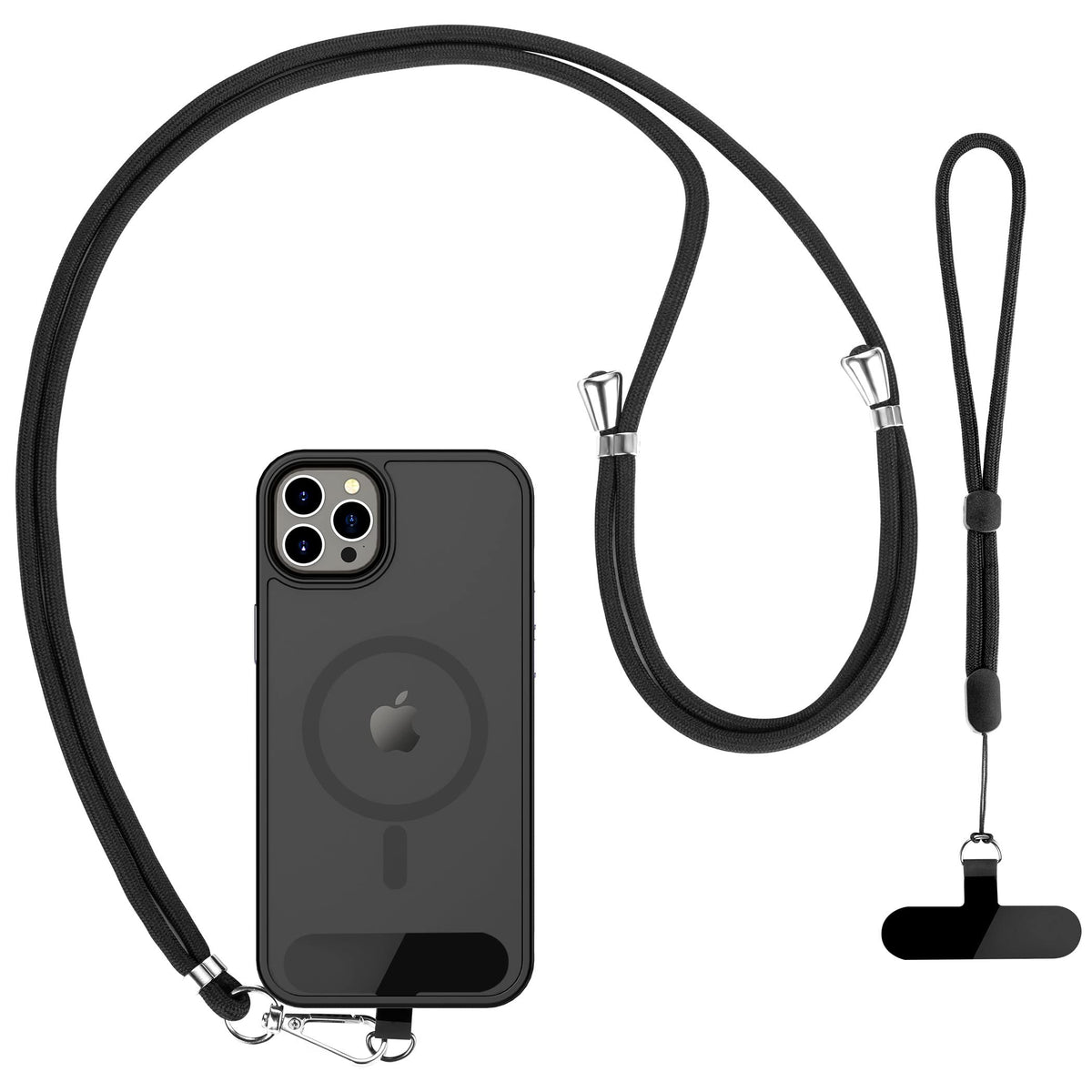 Cacoe Cell Phone Lanyard 2 Pack 1   Adjustable Neck Strap,1   Wrist Strap,2   Pads,Universal Crossbody,Multifuctional Compatible