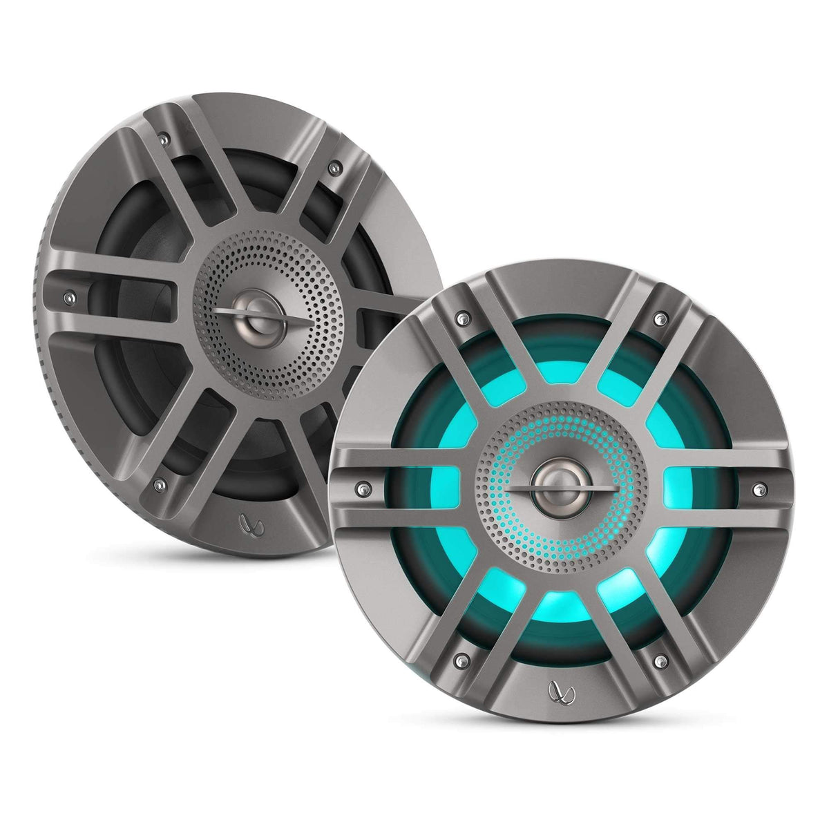 Infinity Kappa6125Mam   Kappa Marine Kappa6125M Titanium 6.5'' Premium 2 Way Rgb Led Coaxial Speakers