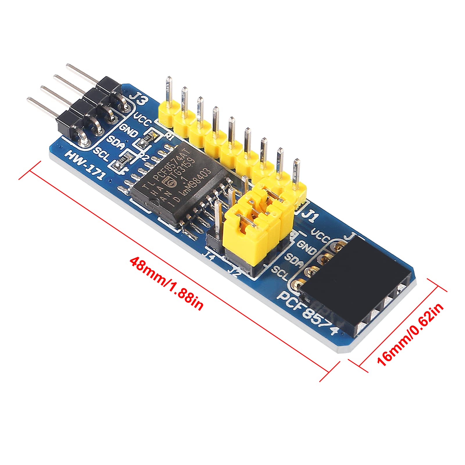 8Pcs Pcf8574 Io Expansion Board Module I/O Expander I2C Bus Evaluation Development Module