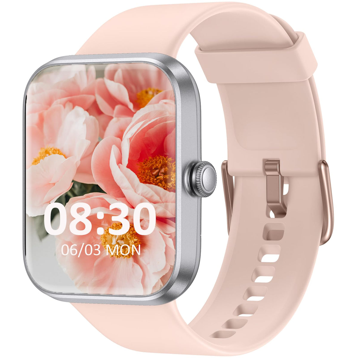 Pautios Smart Watch, Fitness Tracker With Blood Oxygen Monitor, Heart Rate And Sleep Tracking, 42Mm Smartwatch For Android Ios S