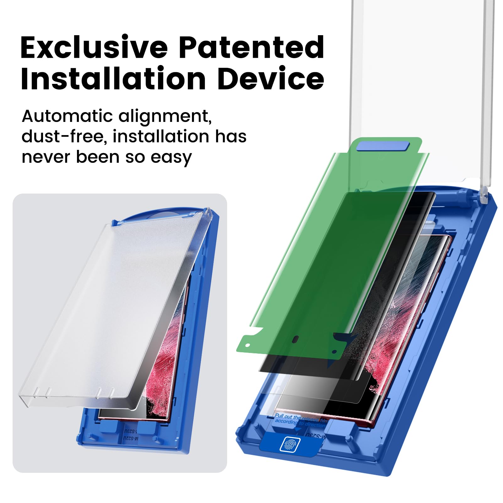 Mohave 2 Pack [Auto Alignment/Dust Removal] Privacy Screen Protector For Samsung Galaxy S22 Ultra 5G 6.8?, 3D Curved Anti Spy Pr