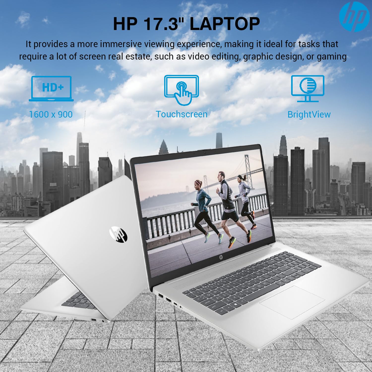 Hp Newest 17 Touchscreen Laptop Computer, 17.3 Inch Hd+ Touch Screen Business Pc, Core I7, 64Gb Ram, 2Tb Ssd, Windows 11 Pro, Li