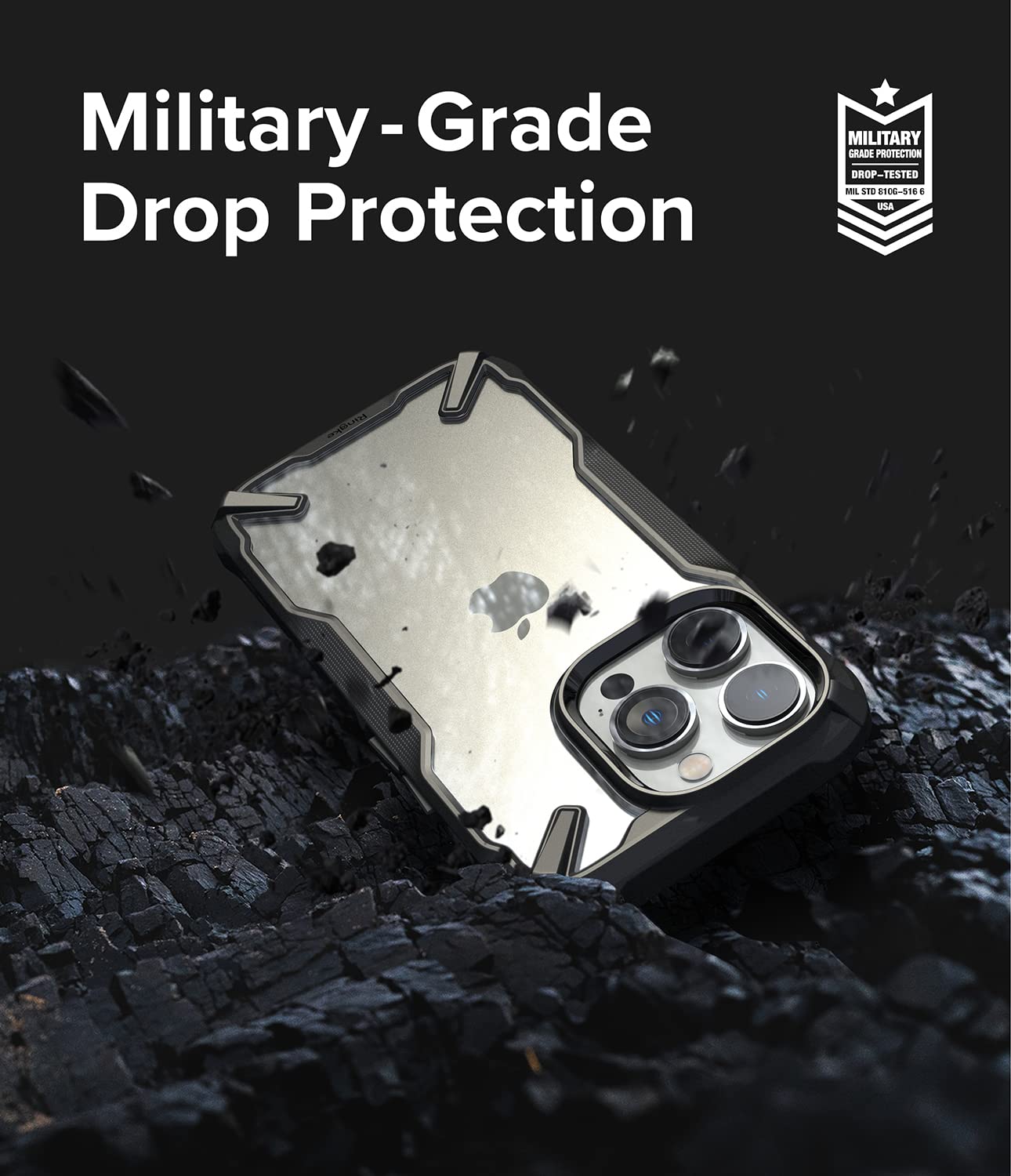 Ringke Fusion X [Anti Scratch Dual Coating] Compatible With Iphone 14 Pro Max Case 6.7 Inches, Augmented Bumper Clear Hard Back