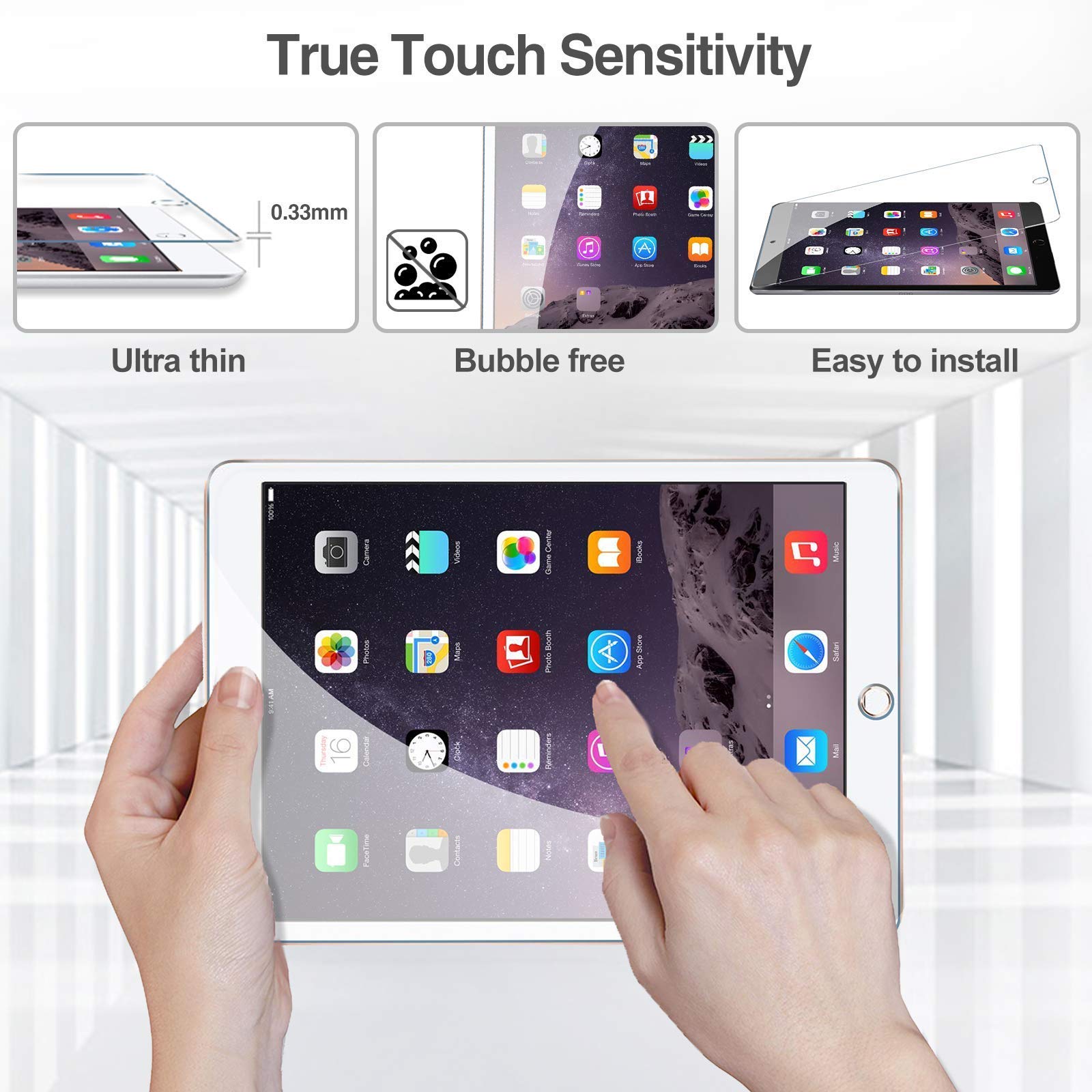 Procase 2 Pack For 7.9    Ipad Mini 1 2 3 Screen Protectors, Tempered Glass Film Guard For Ipad Mini 1St, Mini 2Nd, Mini 3Rd Gen