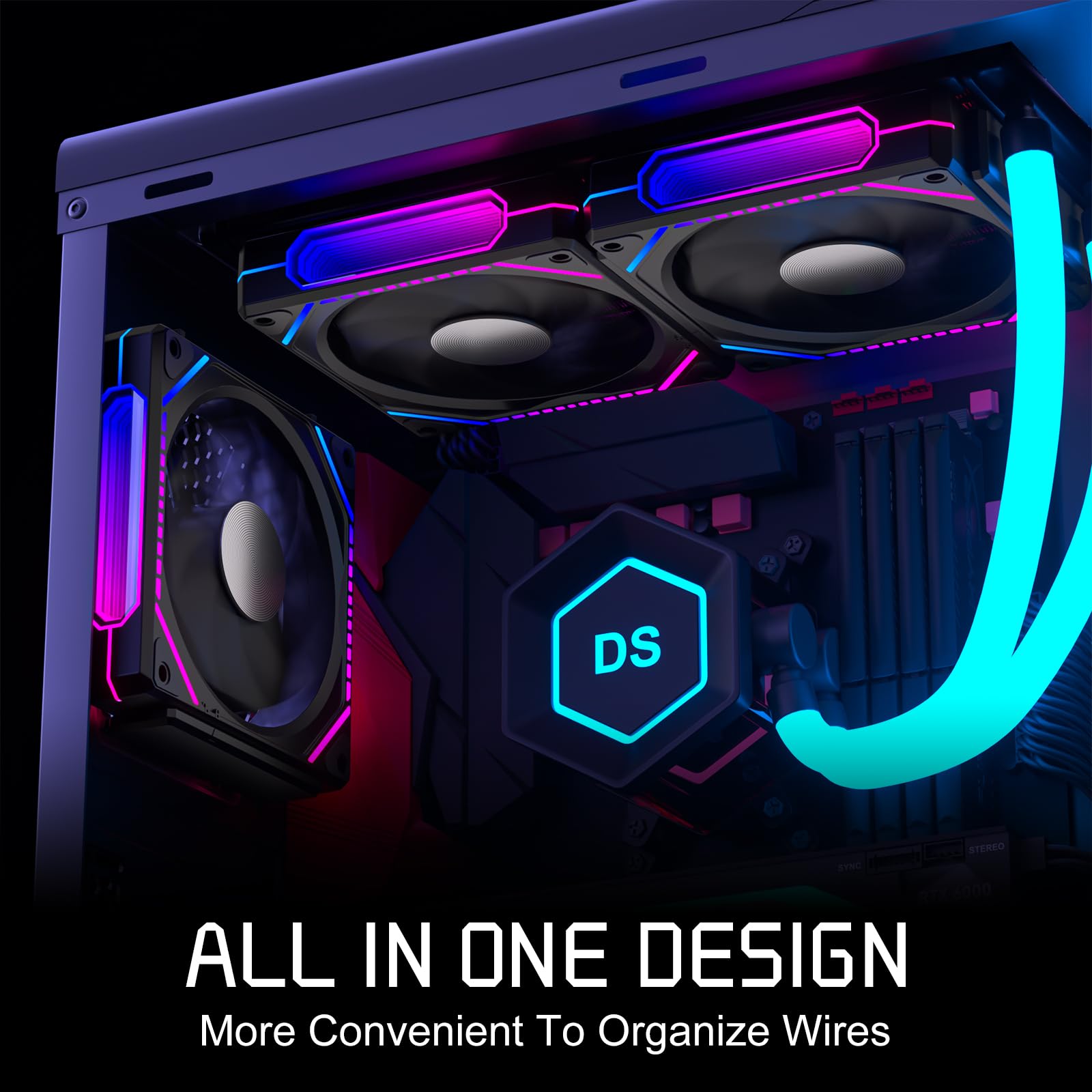 Modular Prism Building Block Chassis Fan, 120Mm Led Fan Compatible With Asus Aura, Msi Mystic Light For Pc Chassis, Computer Cpu