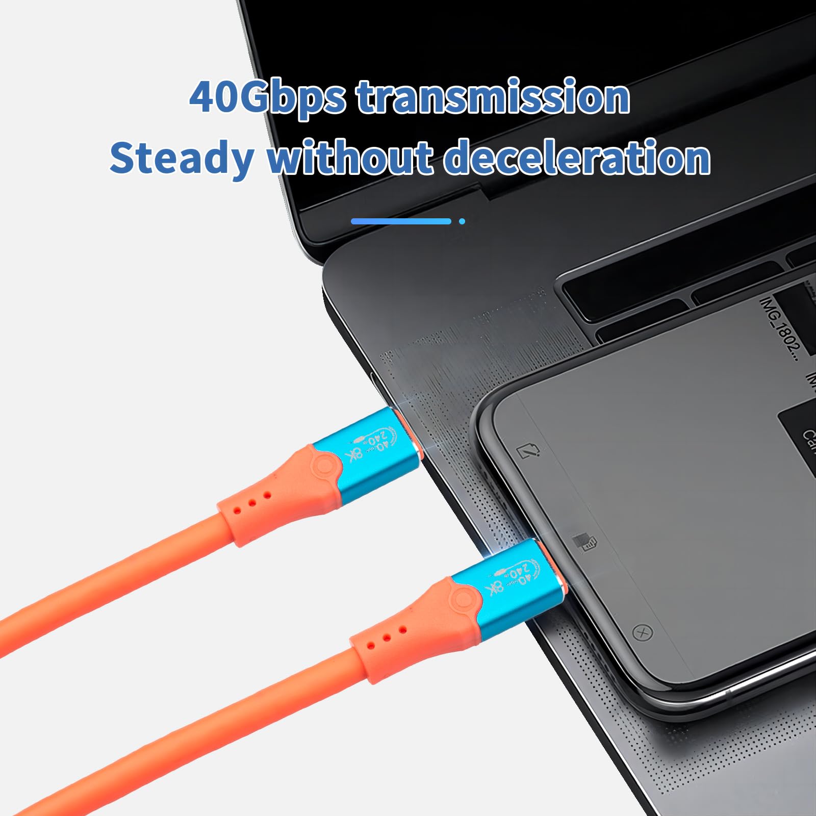 Leehitech 240W Thunderbolt 4 Cable [1Ft ], Usb 4 Short Cable 2 Packs, Support 40Gbps High Speed Data Transfer And 8K Display Vid