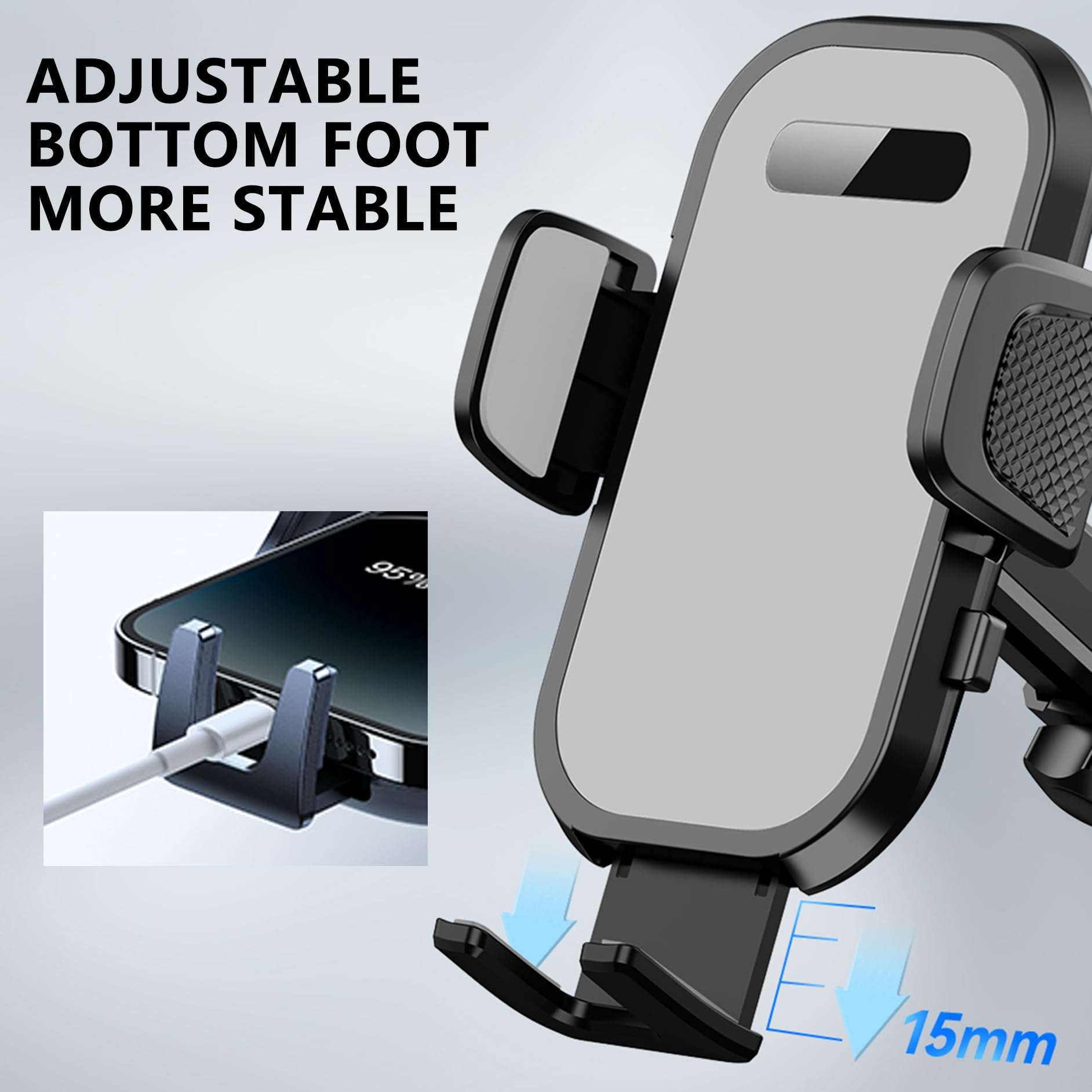 Kobbran Car Phone Holder Phone Mount For Car Windshield Dashboard Air Vent Universal Hands Free Automobile Cell Phone Holder Fit