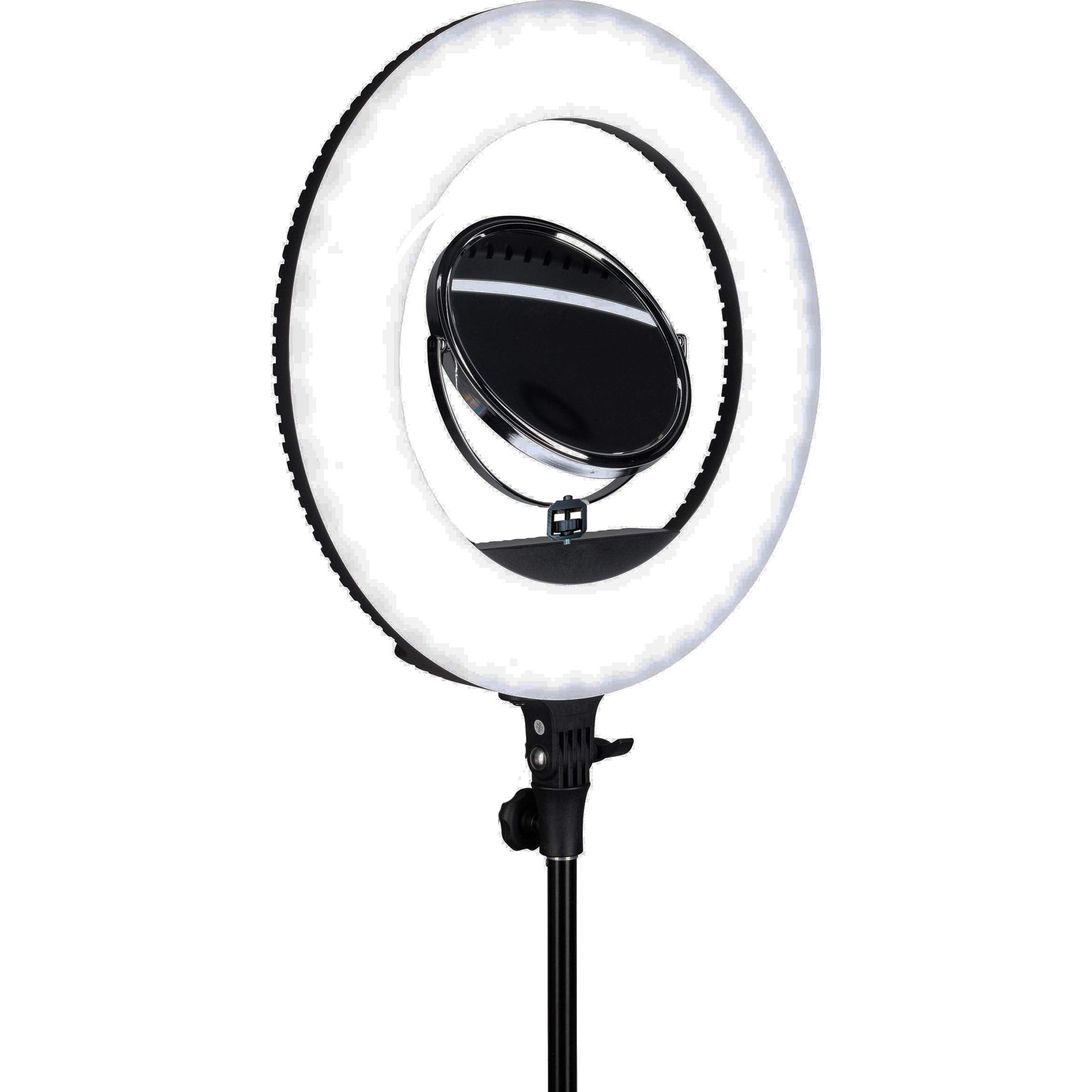 Vidpro Rl-M Round Mirror With Tripod Mount For Ring Lights. Dual-Sided 7-Inch Diameter With Magnification Perfect For Beauty And