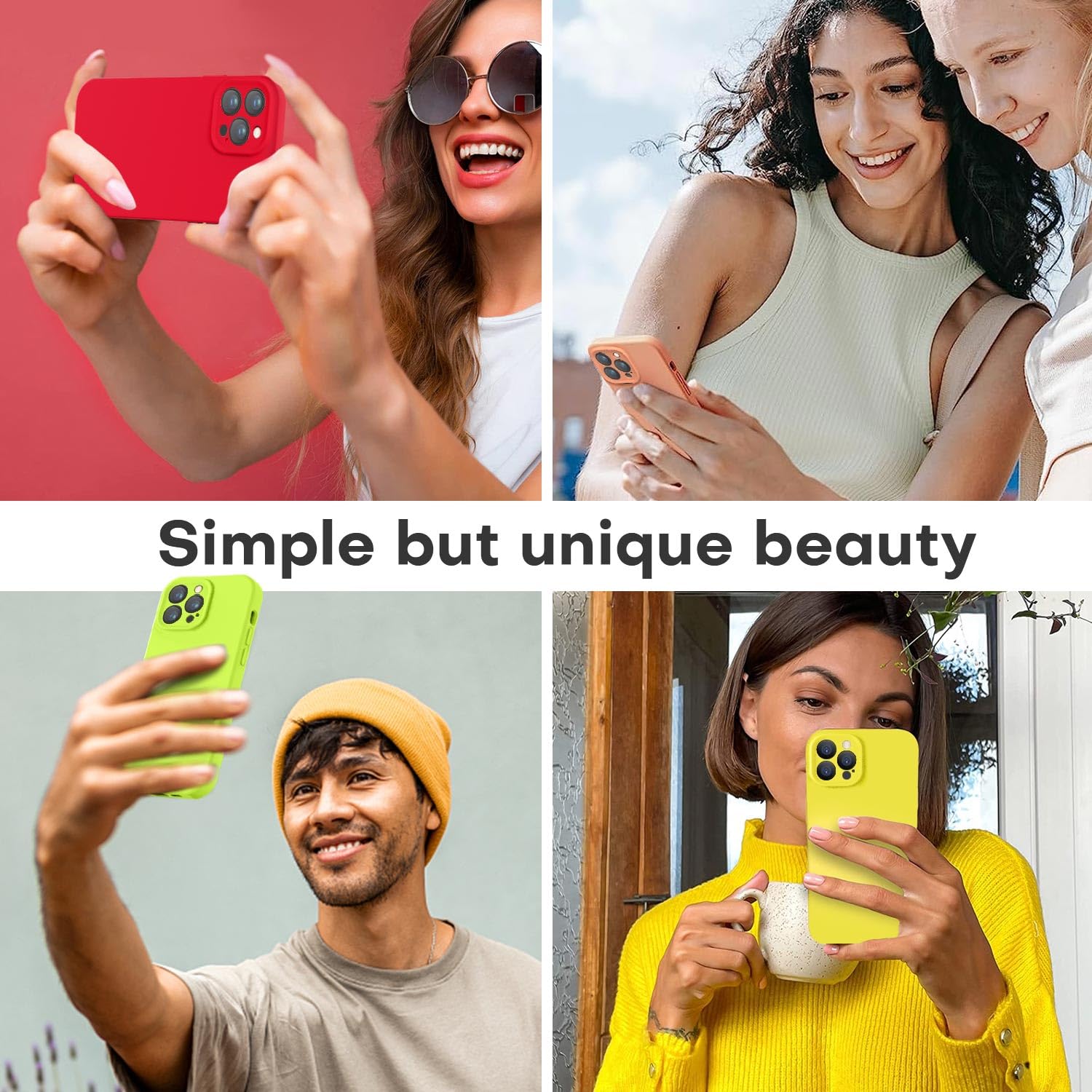 Love 3000 Designed For Iphone 14 Pro Case, Premium Silicone With [Soft Anti Scratch Microfiber Lining] Shockproof Protective Pho