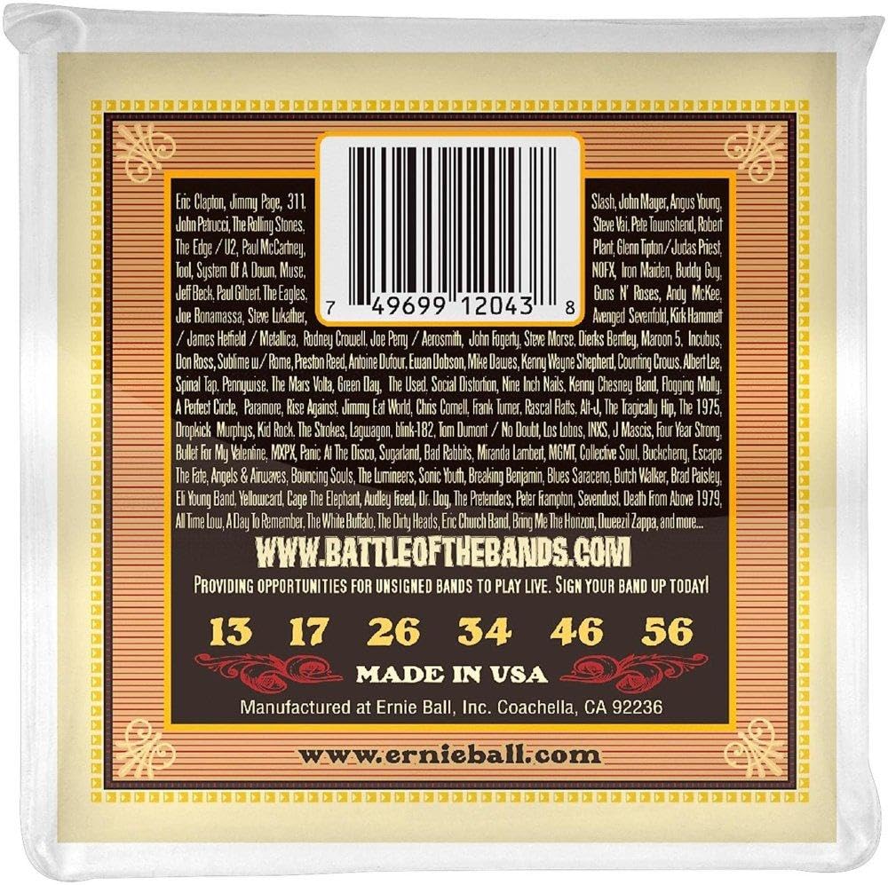 Ernie Ball Earthwood Silk And Steel Regular Acoustic Guitar Strings, 13-56 Gauge (P02043)