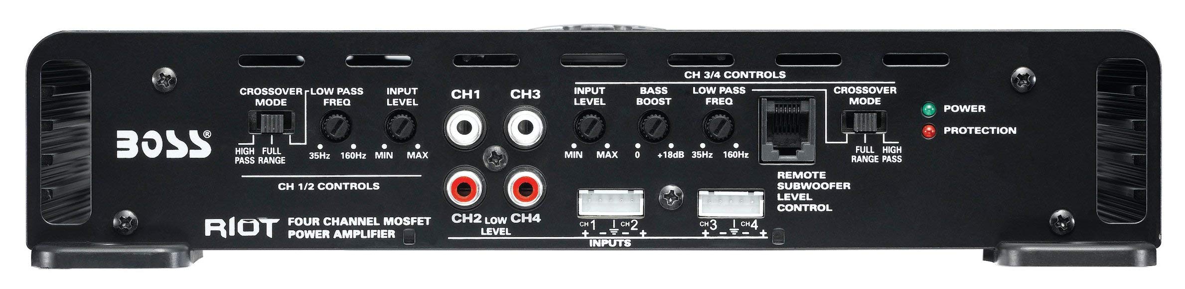 Boss Audio Systems R3004 4 Channel Car Amplifier   1200 Watts, 2/4 Ohm Stable, Class A/B, Full Range, Bridgeable, Mosfet Power S