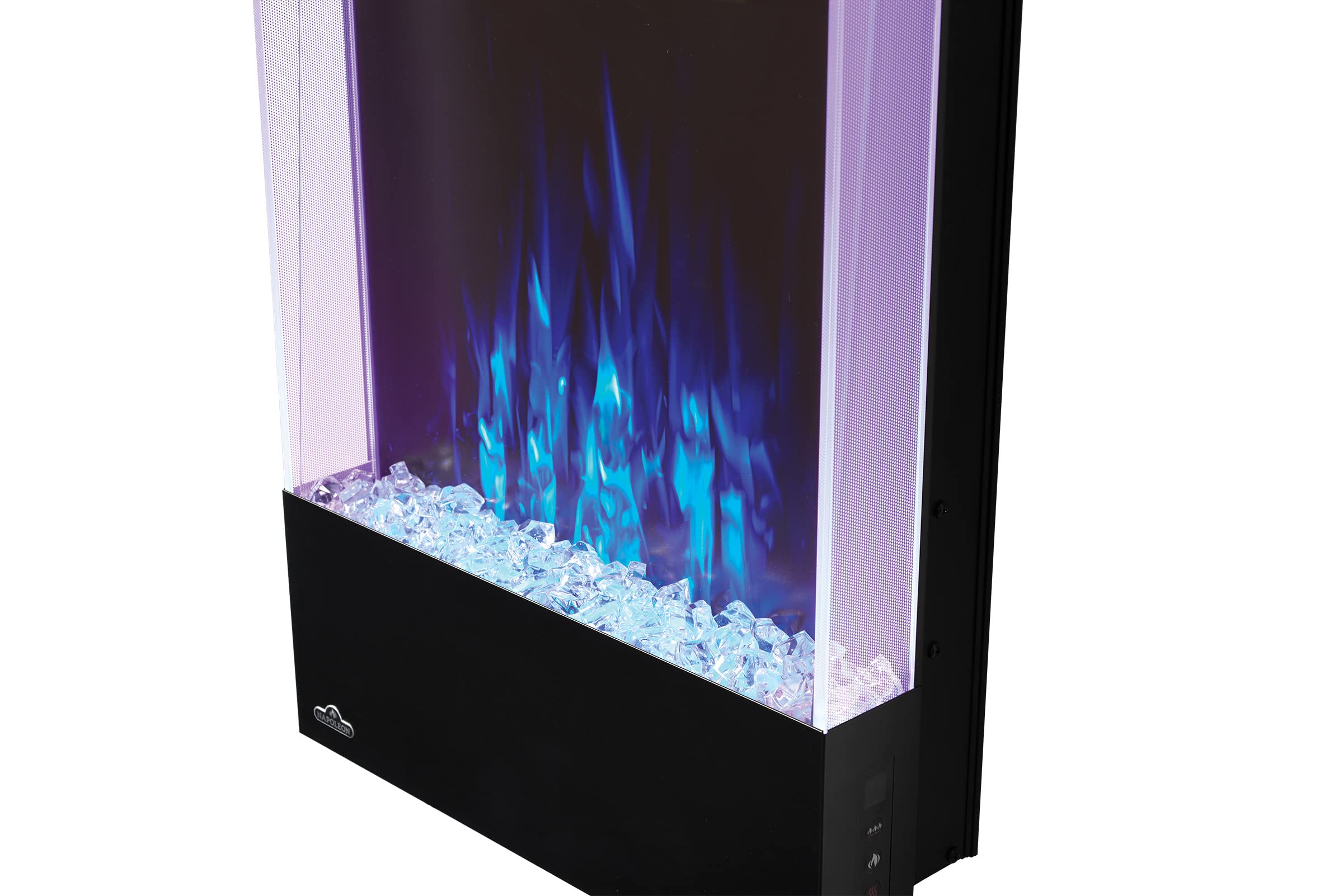 Napoleon Allure 38 Inch Vertical Wall Mount Electric Fireplace   Black, Nefvc38H