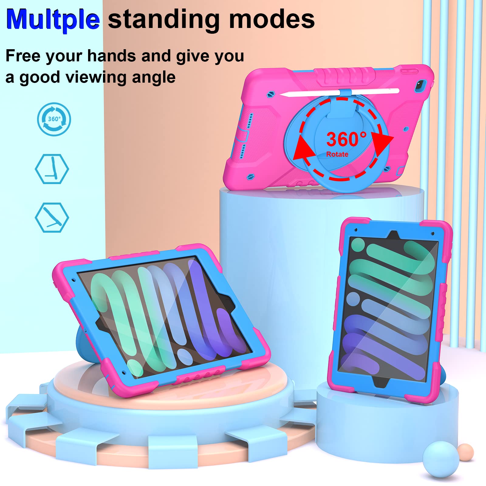 Andnary Case For Ipad 10.2 Inch Case, Ipad 9Th/8Th/7Th Gen Ipad Case Compatible With Ipad 10.2 Inch 2021/2020/2019 Shockproof Ru