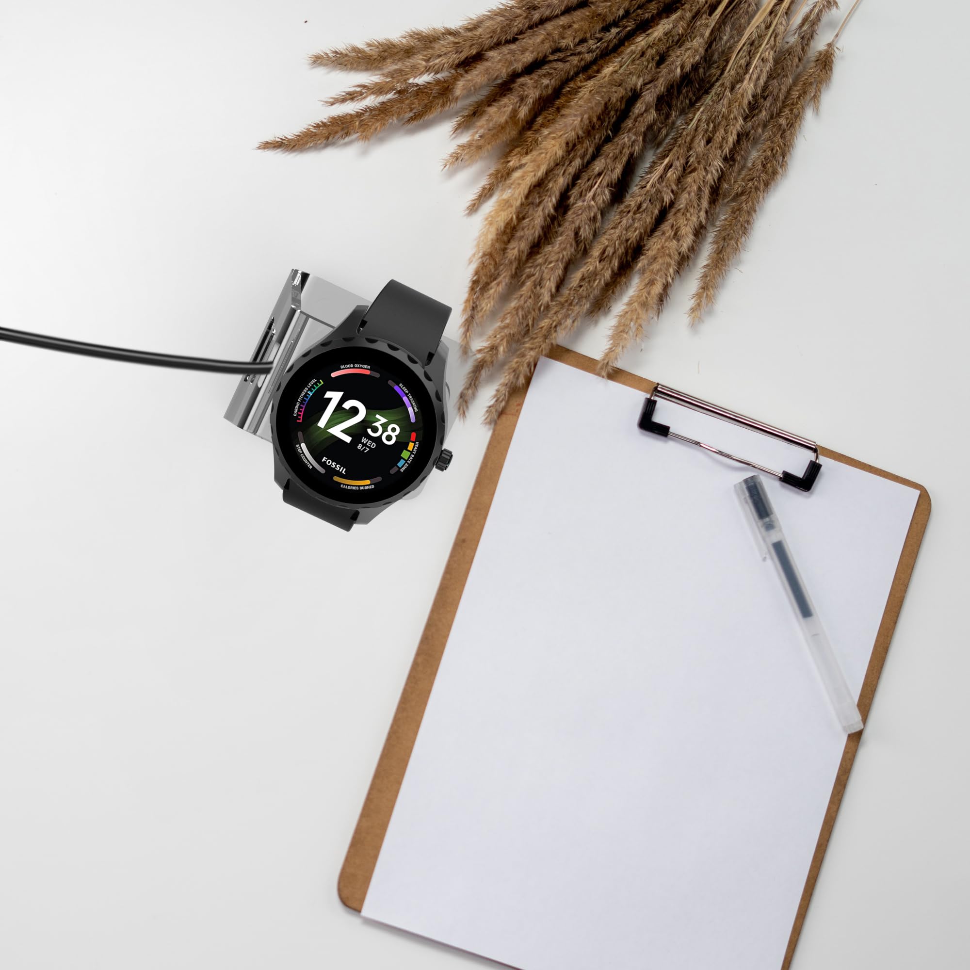 Powerhill Charger/Charging Stand,Compatible With Mkors/Fossil/Cz/Skg/Diesel Touchscreen Smartwatch Gen 6/6 Hybird/5/5E/4,Mkgo/Ru