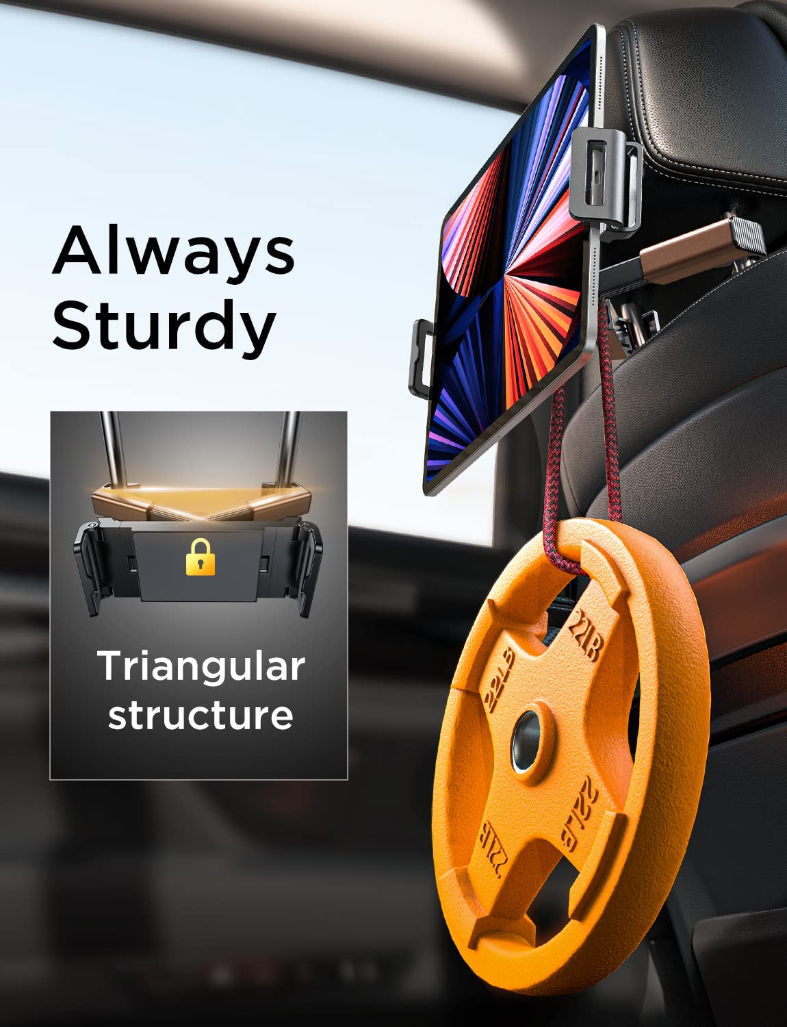 Lisen Tablet Ipad Holder For Car Mount Headrest   Ipad Car Holder Back Seat Travel Portable Car Tablet Holder Mount Road Trip Es