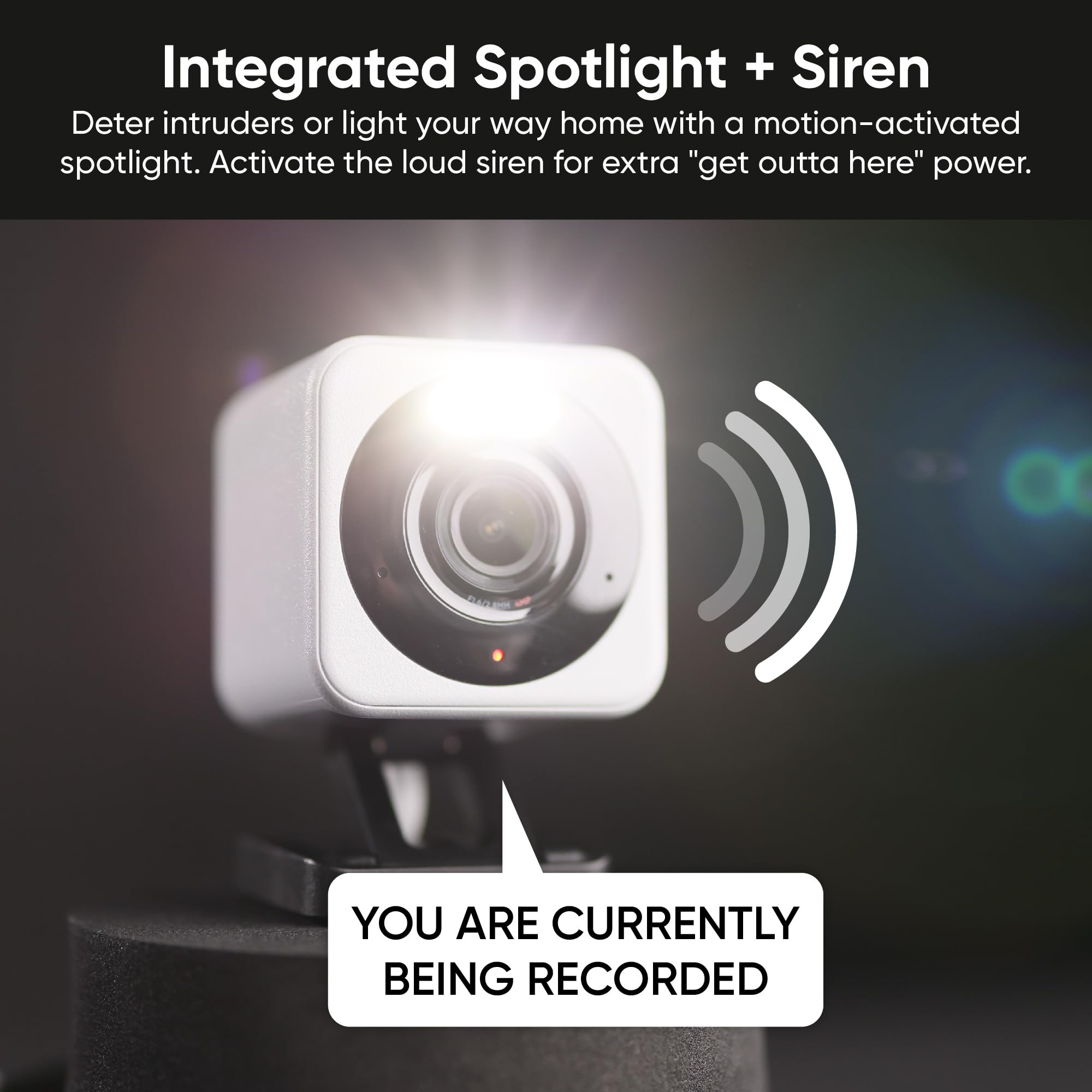 Wyze Cam v4 2.5K QHD WiFi Security Camera, Indoor/Outdoor, Black