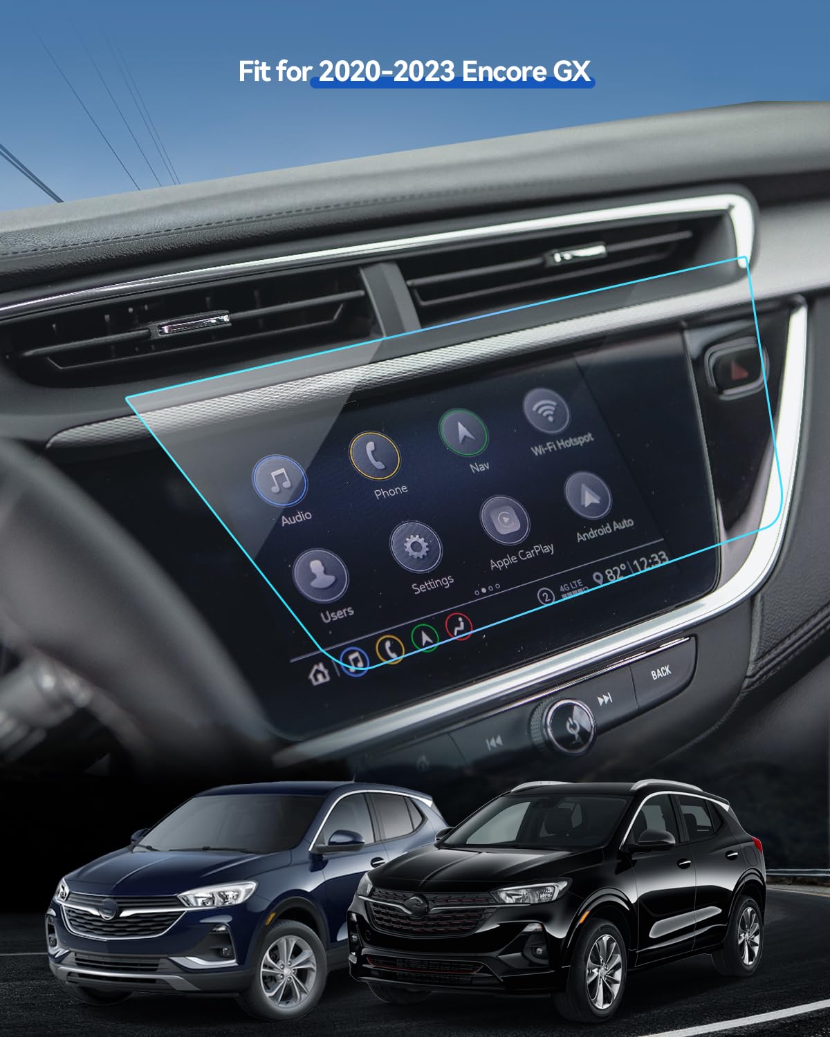Lantu Car Screen Protector For 2020 2021 2022 2023 Encore Gx (Preferred/Select/Essence)&Buick Encore Gx Accessories Touchscreen