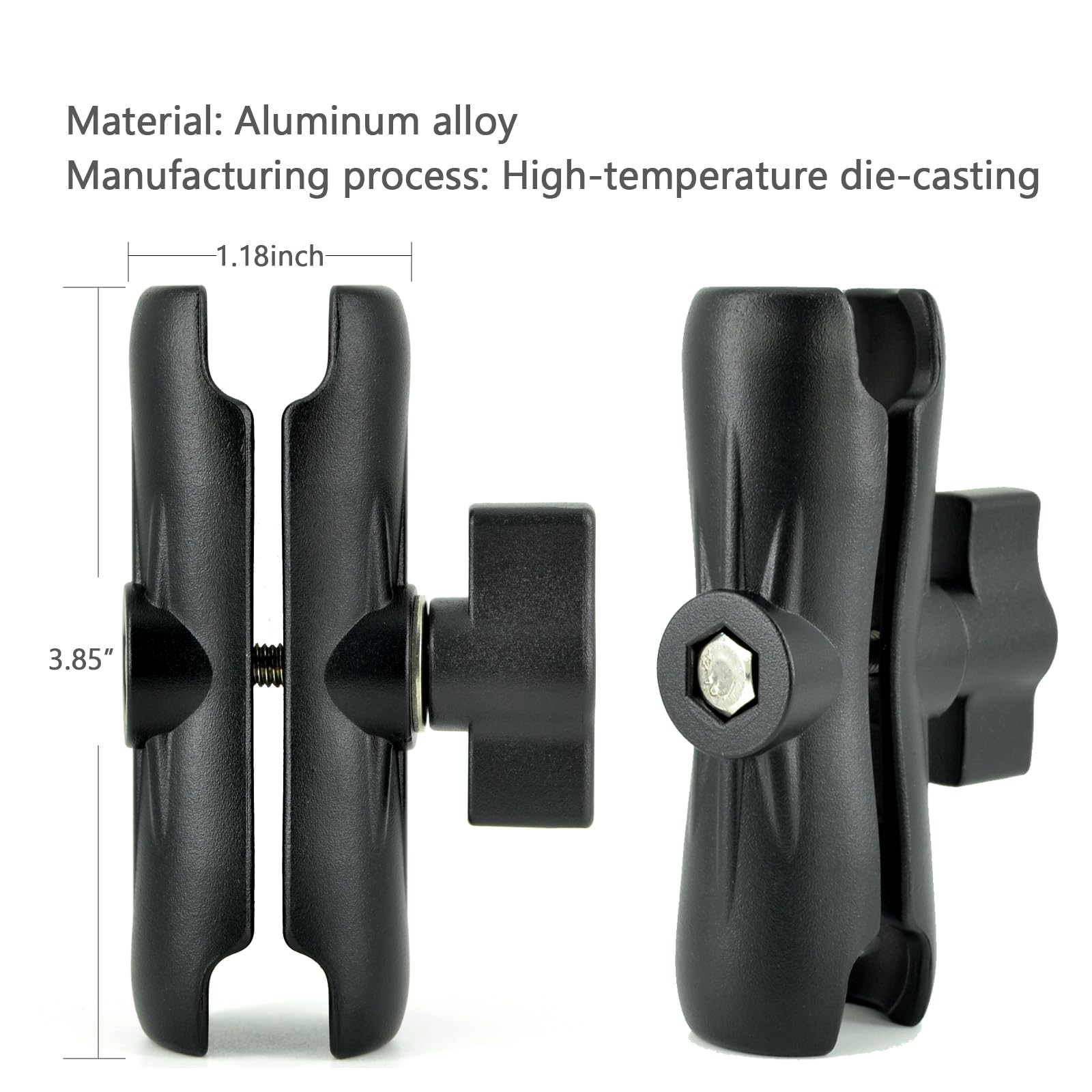 Vaubortti Aluminum Gps Mount, 17Mm Ball Mount And T Bolt Ball Mount 2 In 1,Fit For Garmin Gps & Backup Camera Monitor, Heavy Dut