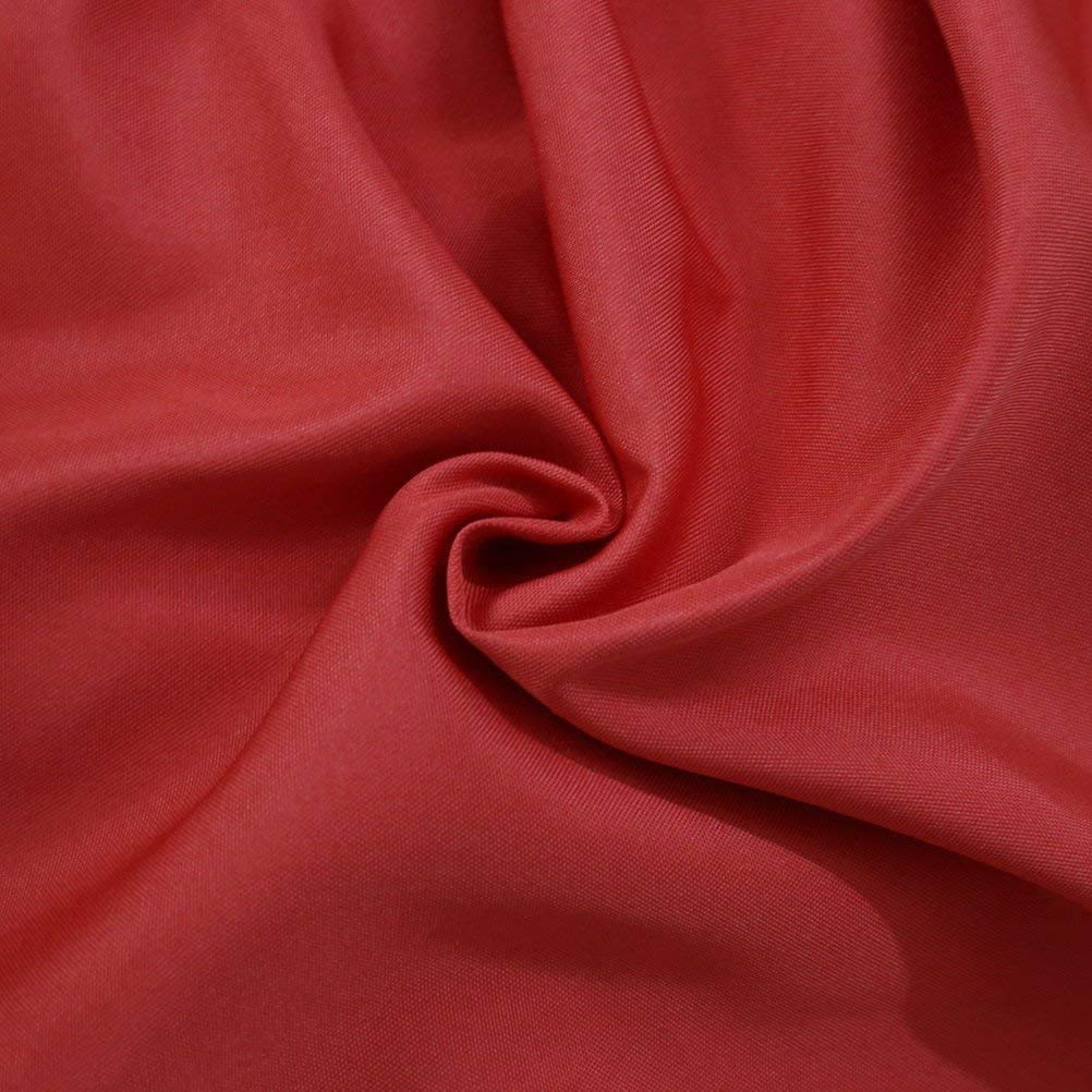 Gfcc 6Ft X 10Ft Red Polyester Backdrop Curtain For Wedding Party Banquet,Fabric Backdrop