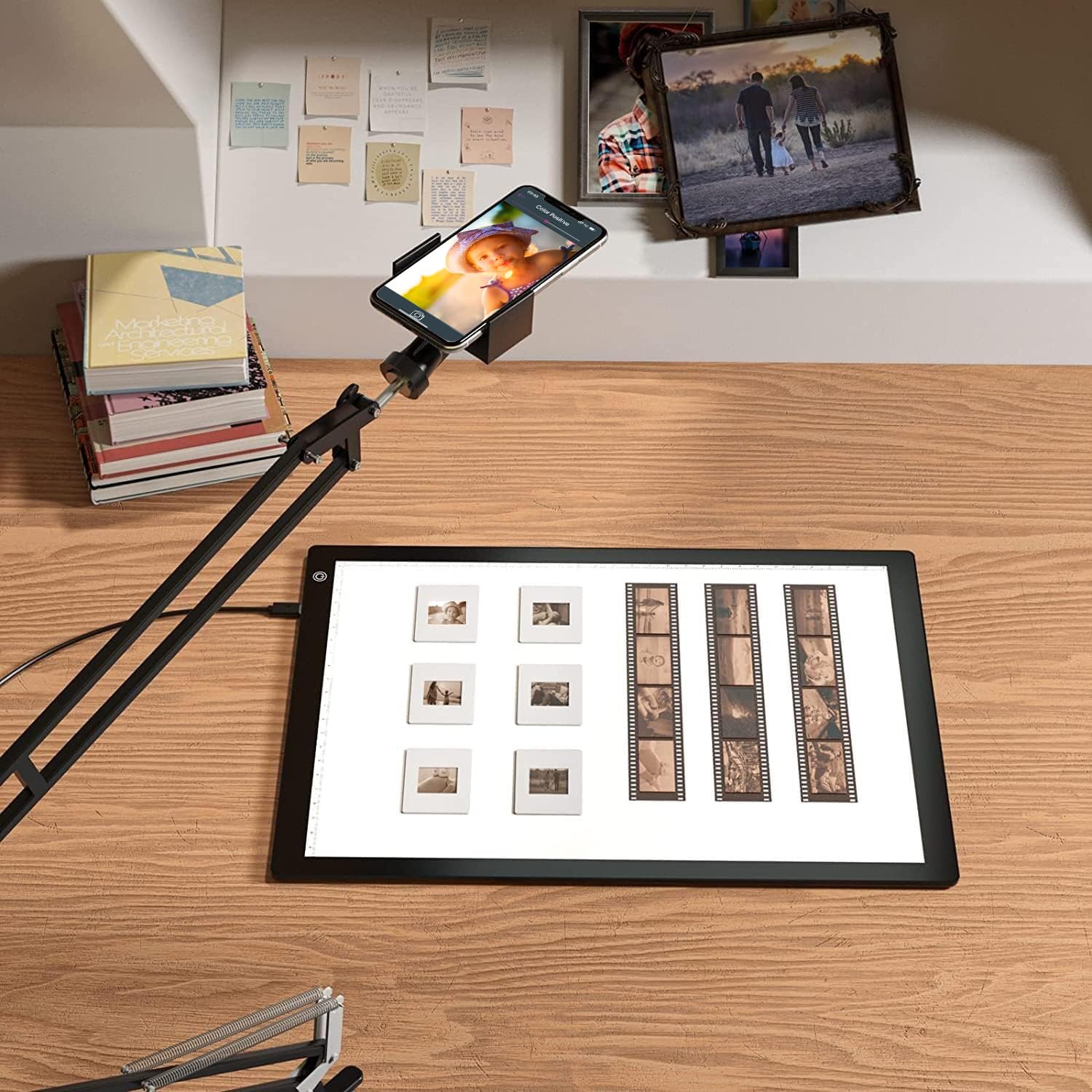 Eyesen Slide Viewer Light Box, Ultra Thin A4 Usb Powered Light Scanner For Photo Slide And Film Negative Scanning, Christmas Gif