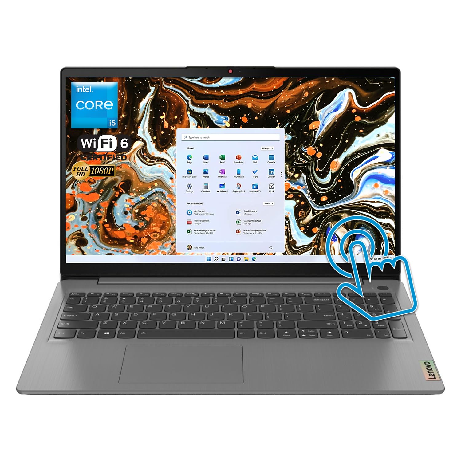Lenovo Ideapad 15.6'' Fhd Touchscreen Laptop, Intel Core I5 1135G7 Quad Core Processor (Beats I7 1065G7), Intel Iris Xe Graphics