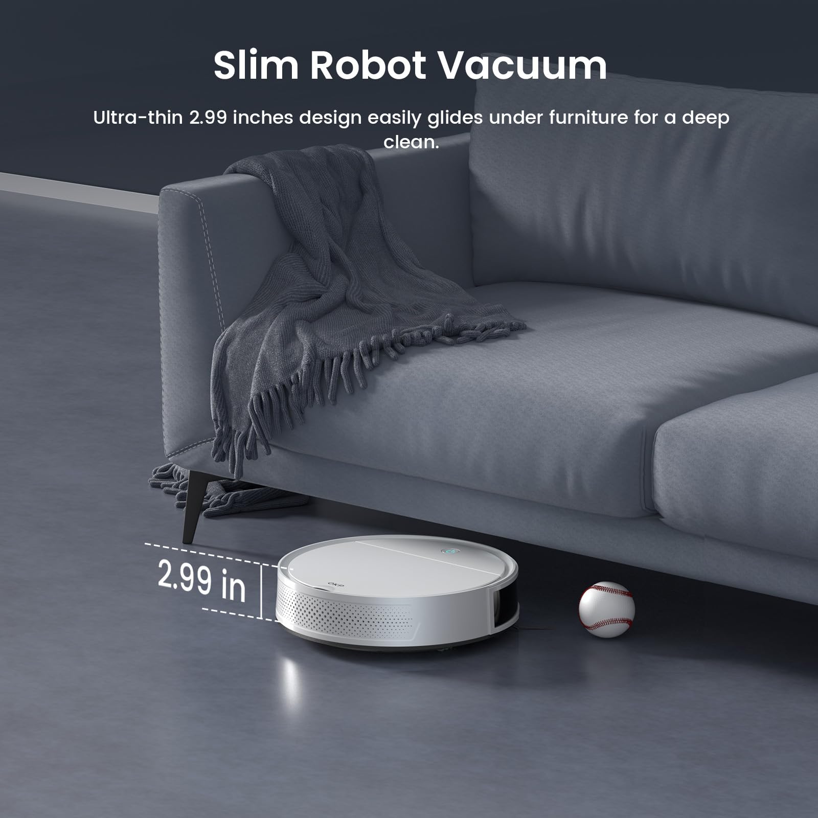 Okp K5 Pro Robot Vacuum And Mop, 3 In 1 Mopping Robotic Vacuum With 5000Pa Suction Power, 180 Mins Runtime, Quiet Design, Wi-Fi/