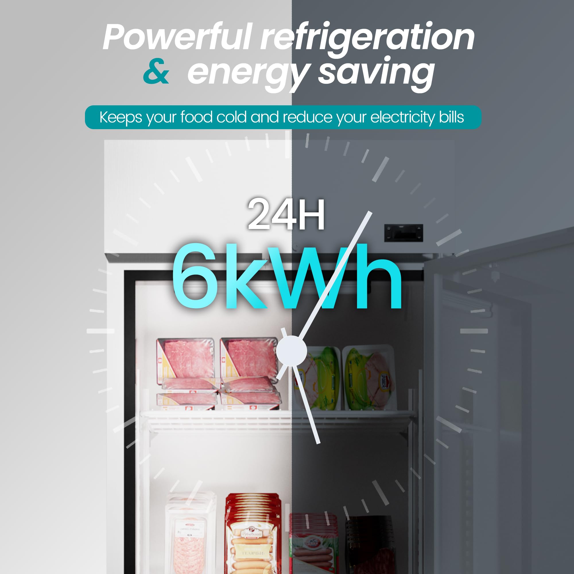 Kichking 27 '' W Dynamic Cooling Commercial Refrigerator 23 Cu. Ft Omnismart Temperature Control 33?~41? Stainless Steel Reach-I
