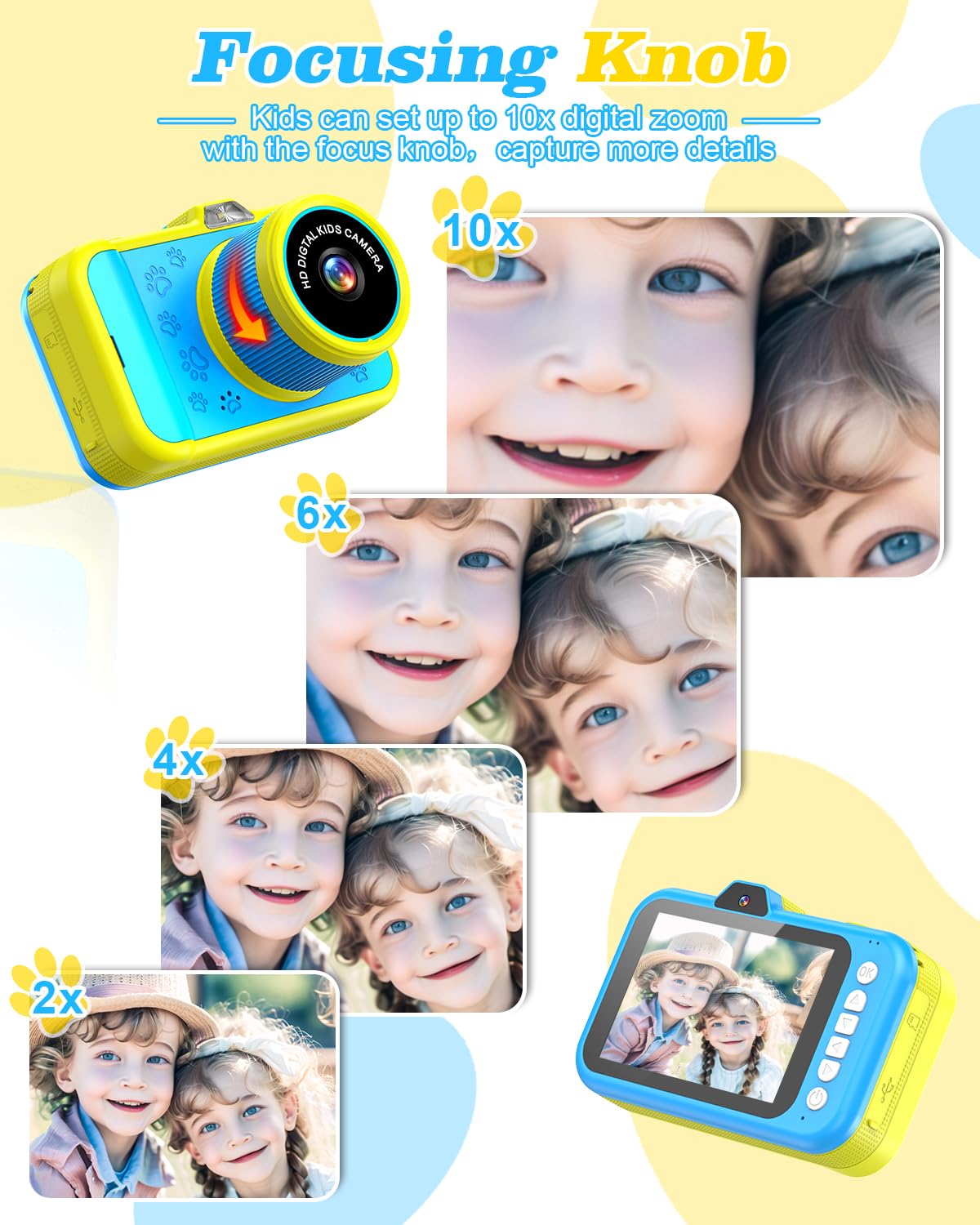 Kids Camera, Offers One Button Operation, Snaps Shots Digitally, Magnification Shot Mode Encourages Creativity, A Sleek And Stur