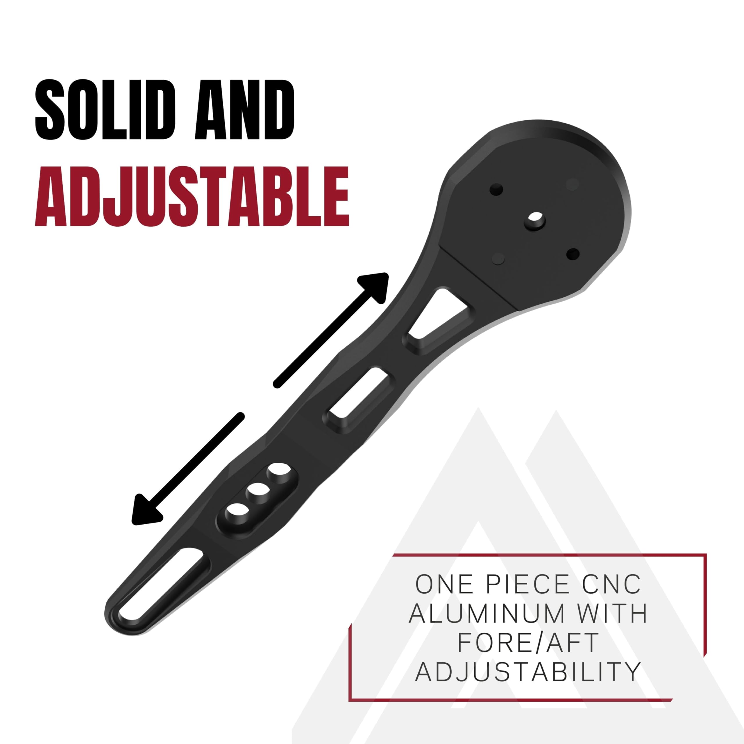 Kom Cycling Integrated Handlebar Mount Wahoo Mount For Integrated Handlebars Made With Cnc Alumninumn Fits Bars Such As Shimano, Fsa, Canyon, Ritchey, And Many Others! (Mount With Gopro Adapter)