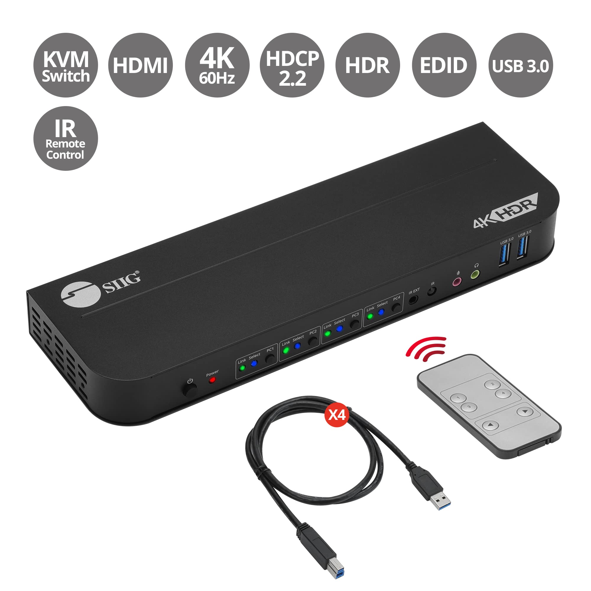 4X1 Hdmi 4K Kvm Usb3 Switch