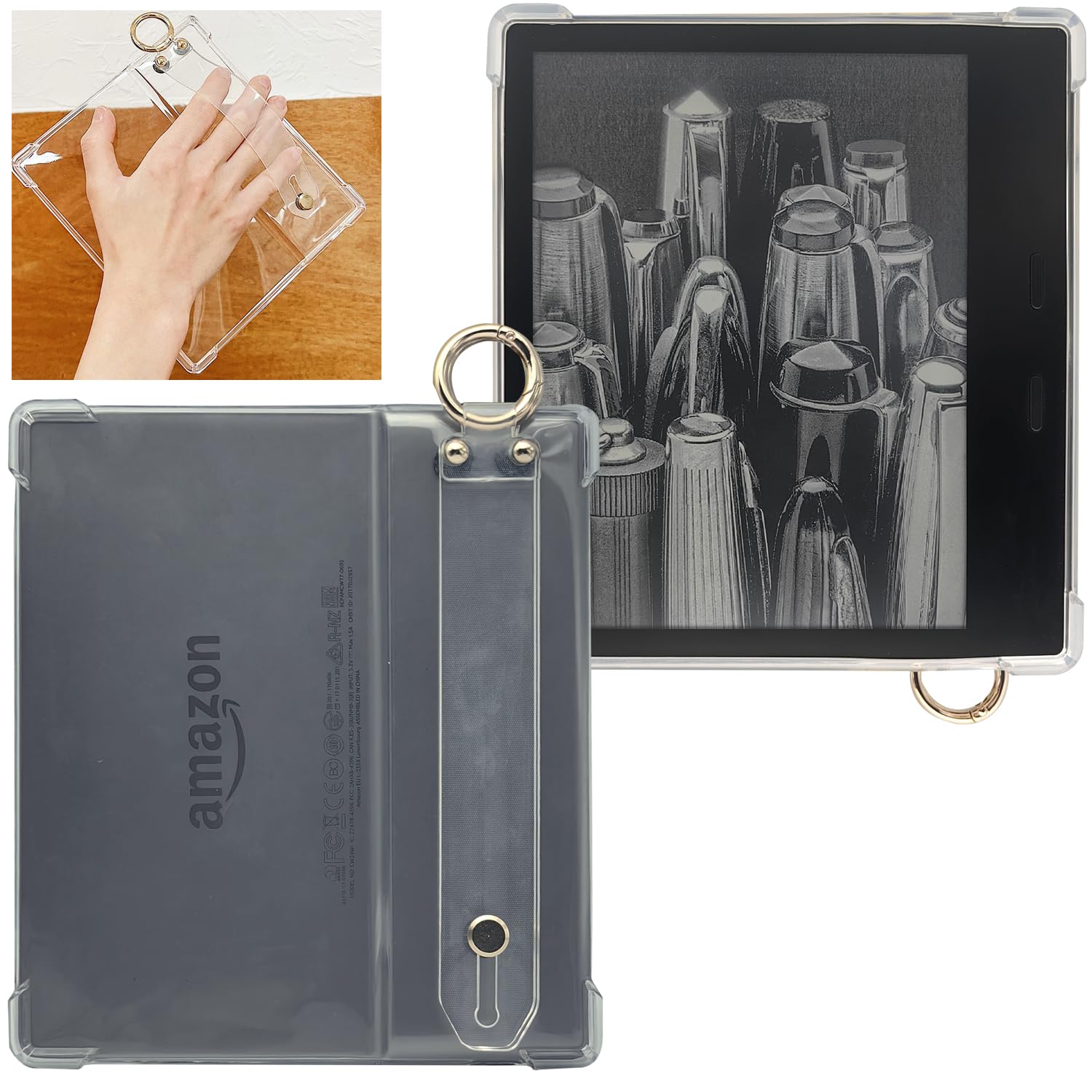 Umubuhoms Hand Held Clear Case For 7 Inch Kindle Oasis (10Th Generation,2019 And 9Th Generation,2017) Lightweight, Scratch Proof