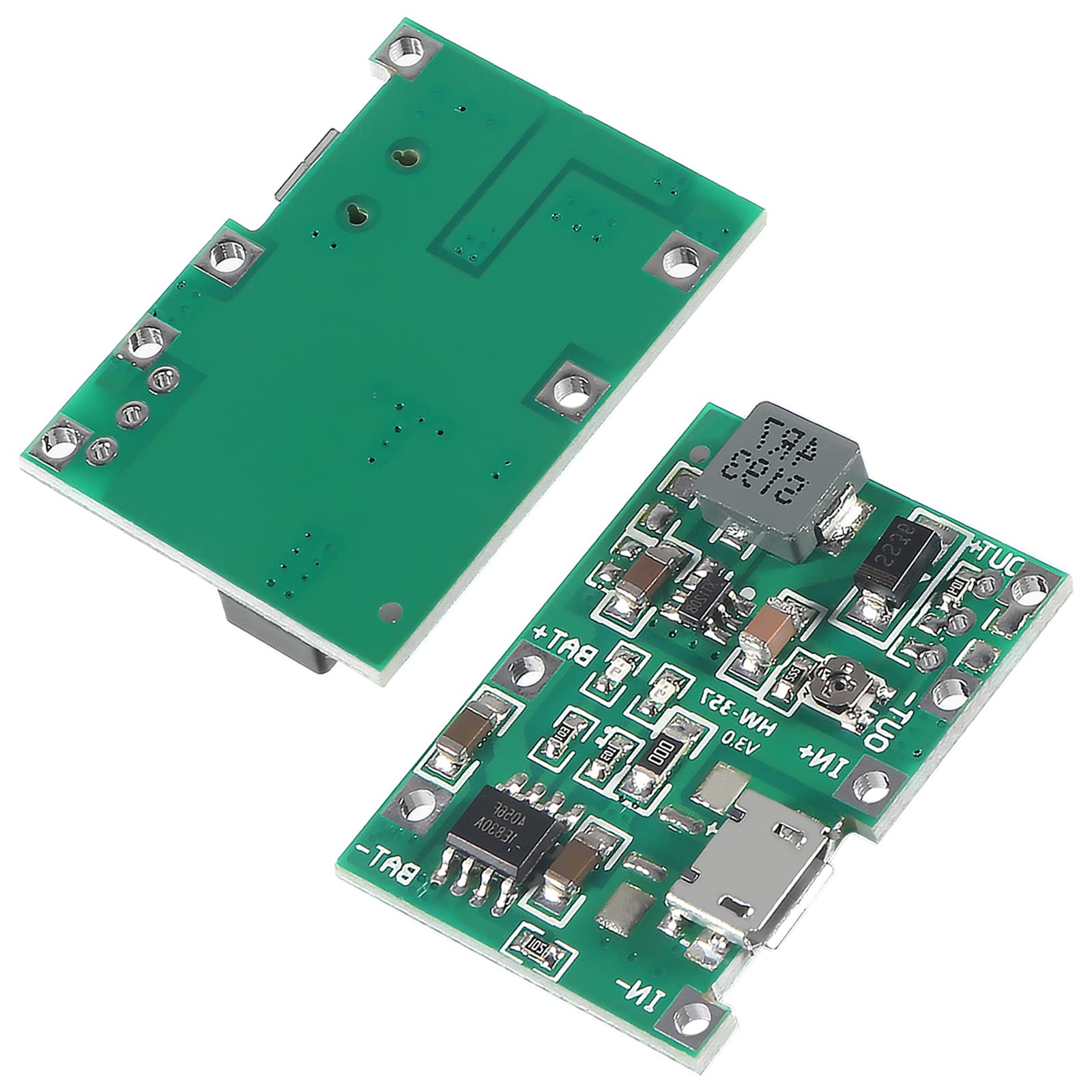 Aitiao 8Pcs 2A Usb 18650 Lithium Li Ion Battery Charger Module Adjustable Boost Module Dc Dc 3.7V To 5V 9V 12V Step Up Boost Mod