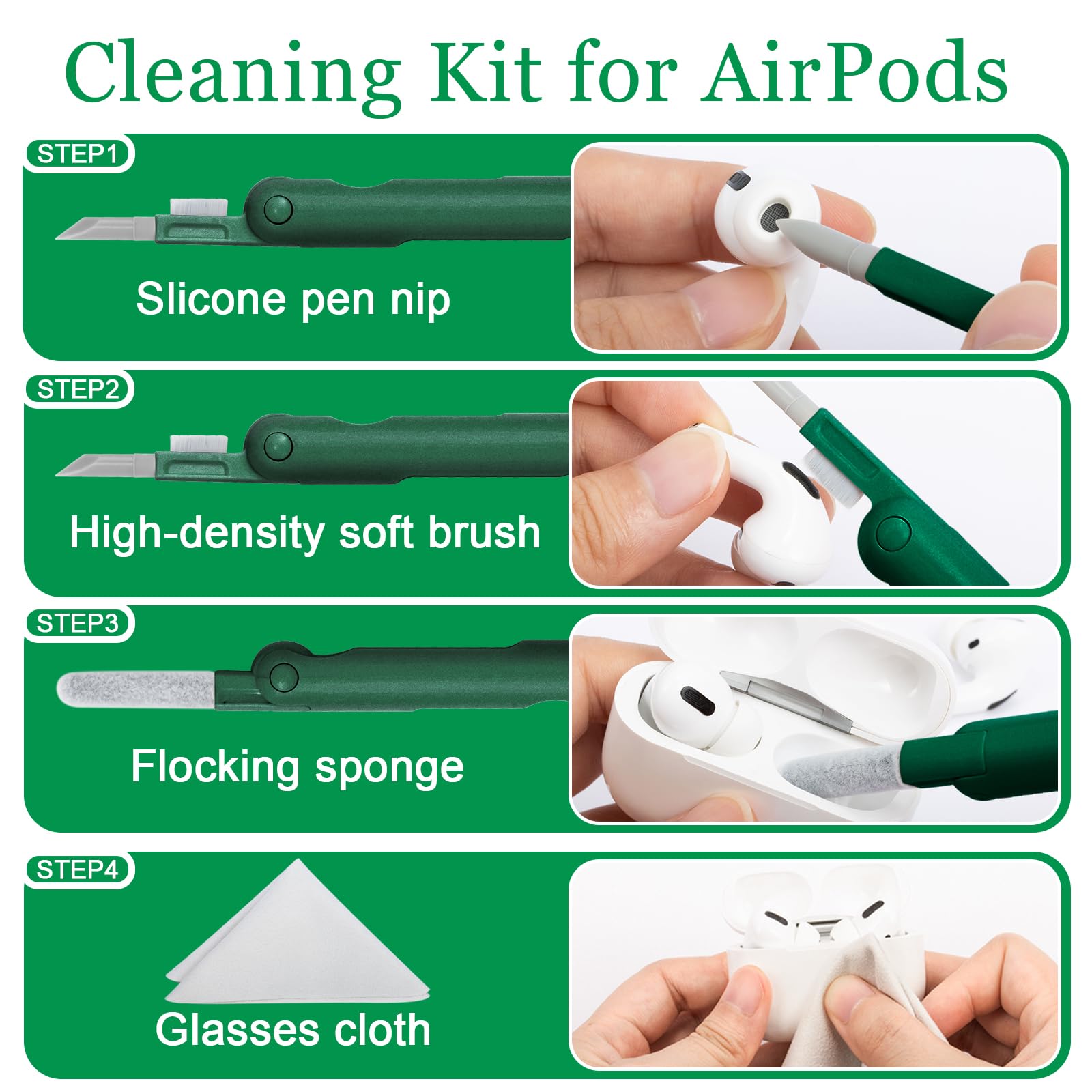 Walrfid Laptop Phone Screen Cleaner Spray Computer Keyboard Earbud Cleaning Kit For Mac Macbook Iphone Ipad Iwatch Ipod Airpods