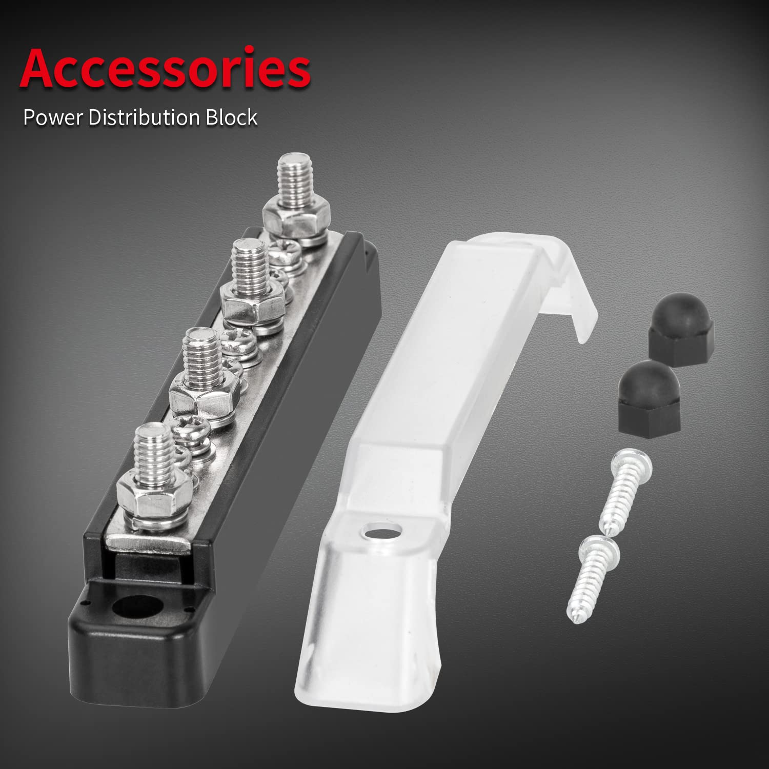 Daiertek Power Distribution Block 4 X M6 Terminal Studs, 6 X M4 Terminal Screws Battery Bus Bar For Car Marine Boat (Pair   Posi