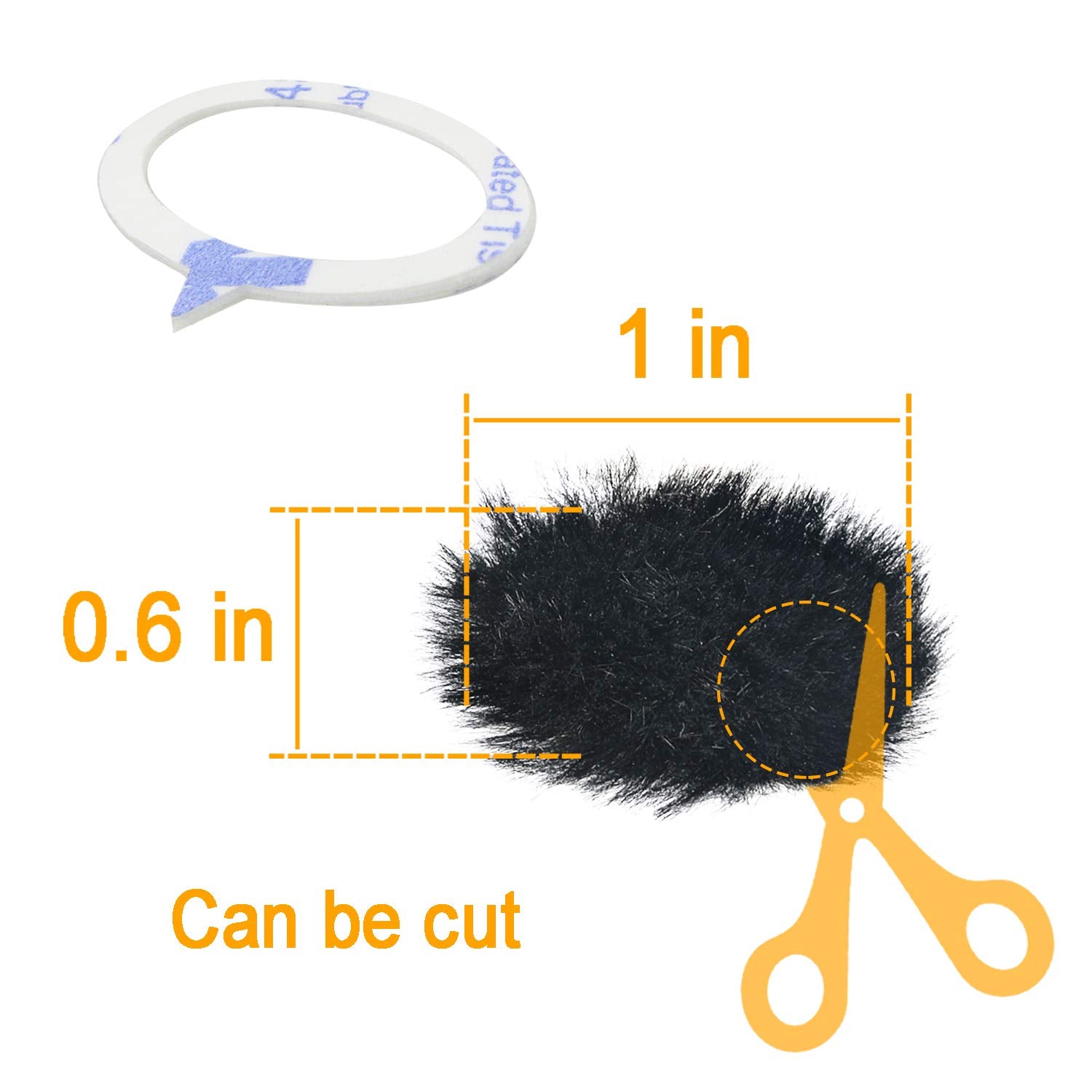 Sunmon Camera Mic Windscreen Dead Cat, Furry Camera Wind Muff Wind Cover For Canon G7X Mark Ii,Sony,Samsung,Etc Dslr Mic Outdoor