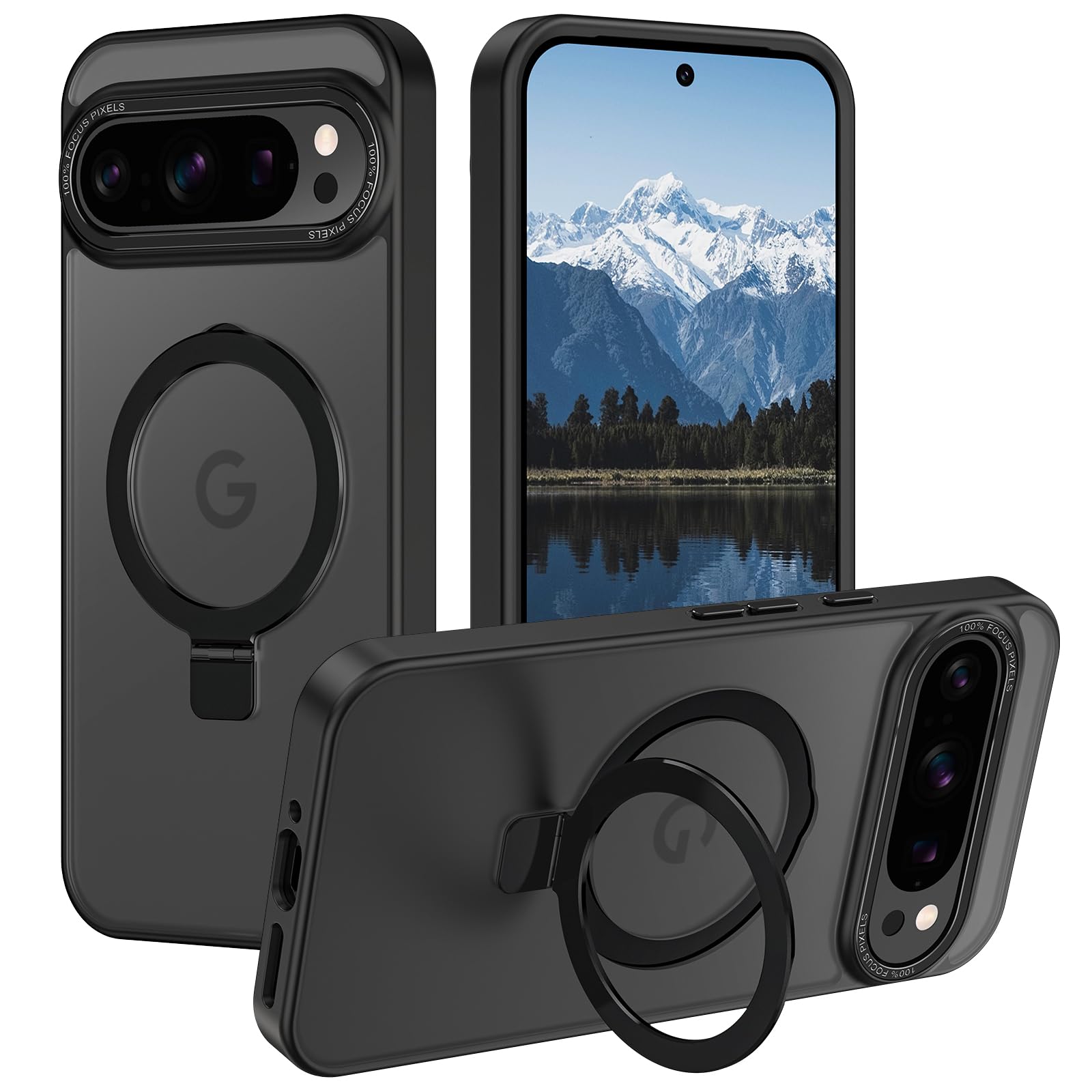 Casehas for Google Pixel 9 Pro XL Case with Magnetic Invisible Stand [Military Drop Protection] [Compatible with MagSafe] Shockp