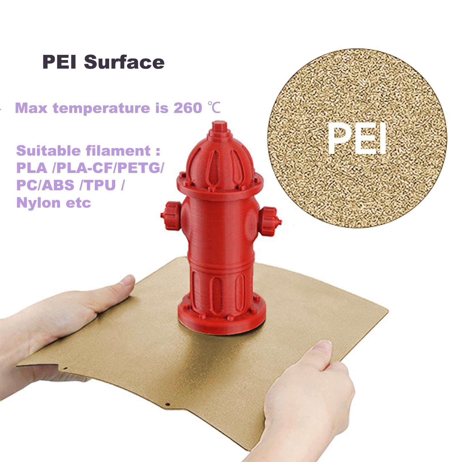 Retuxep Pey Pei Build Plate For Bambu Lab X1/P1P/P1S/A1 3D Printers, Smooth Colorful Starry Pey+ Textured Pei Build Plate Pei Sh