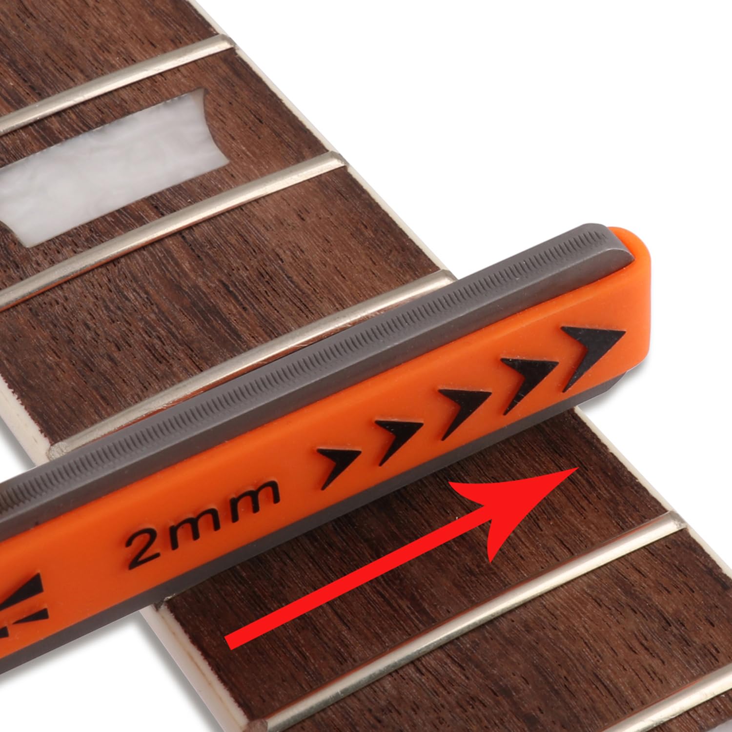 Metallor Guitar Fret Crowning Files Dual Sized Compact Fret Dressing File For Standard Guitar Frets With Coarse And Fine Cutting