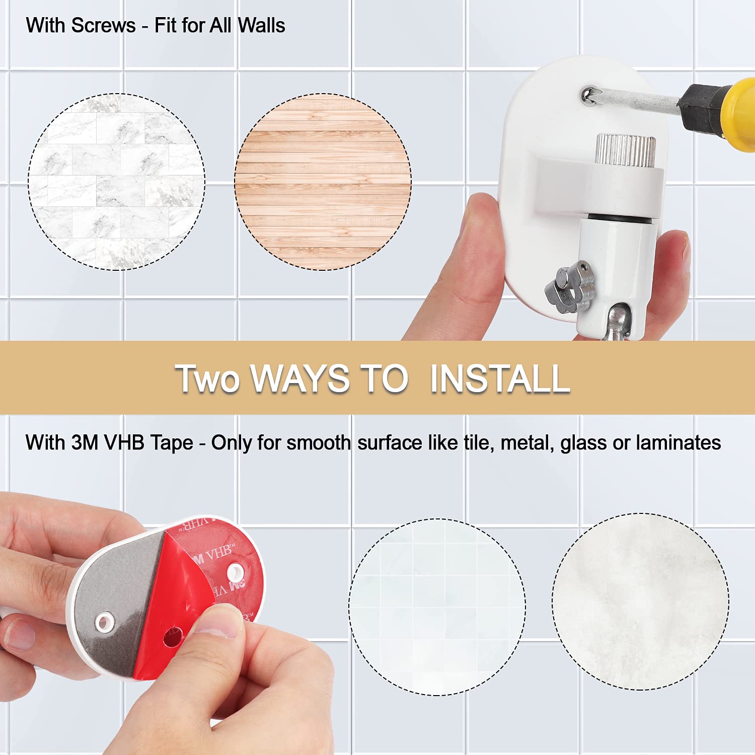 2Pack Adjustable Security Wall Mount Bracket For Ring Stick Up Cam & Ring Indoor Cam(1St Gen), Perfect View Angle For Ring Surveillance Camera System   White