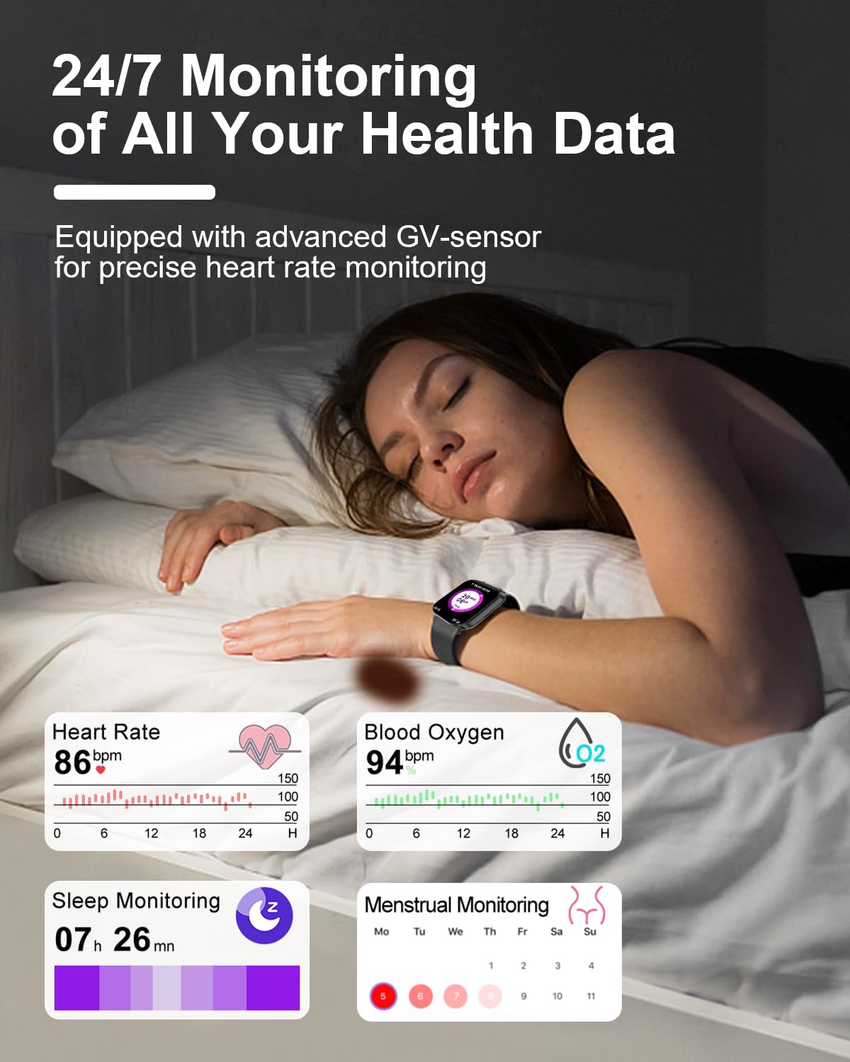 Smart Watch(Answer/Make Calls), 2.01   Smart Watches For Women Men 120+ Sports Modes Fitness Tracker With Blood Pressure/Heart R