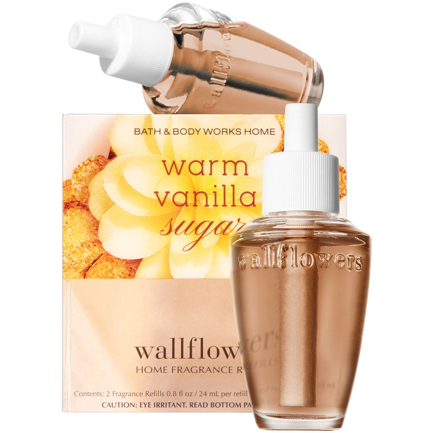 Bath And Body Works New Look! Warm Vanilla Sugar Wallflowers 2 Pack Refills