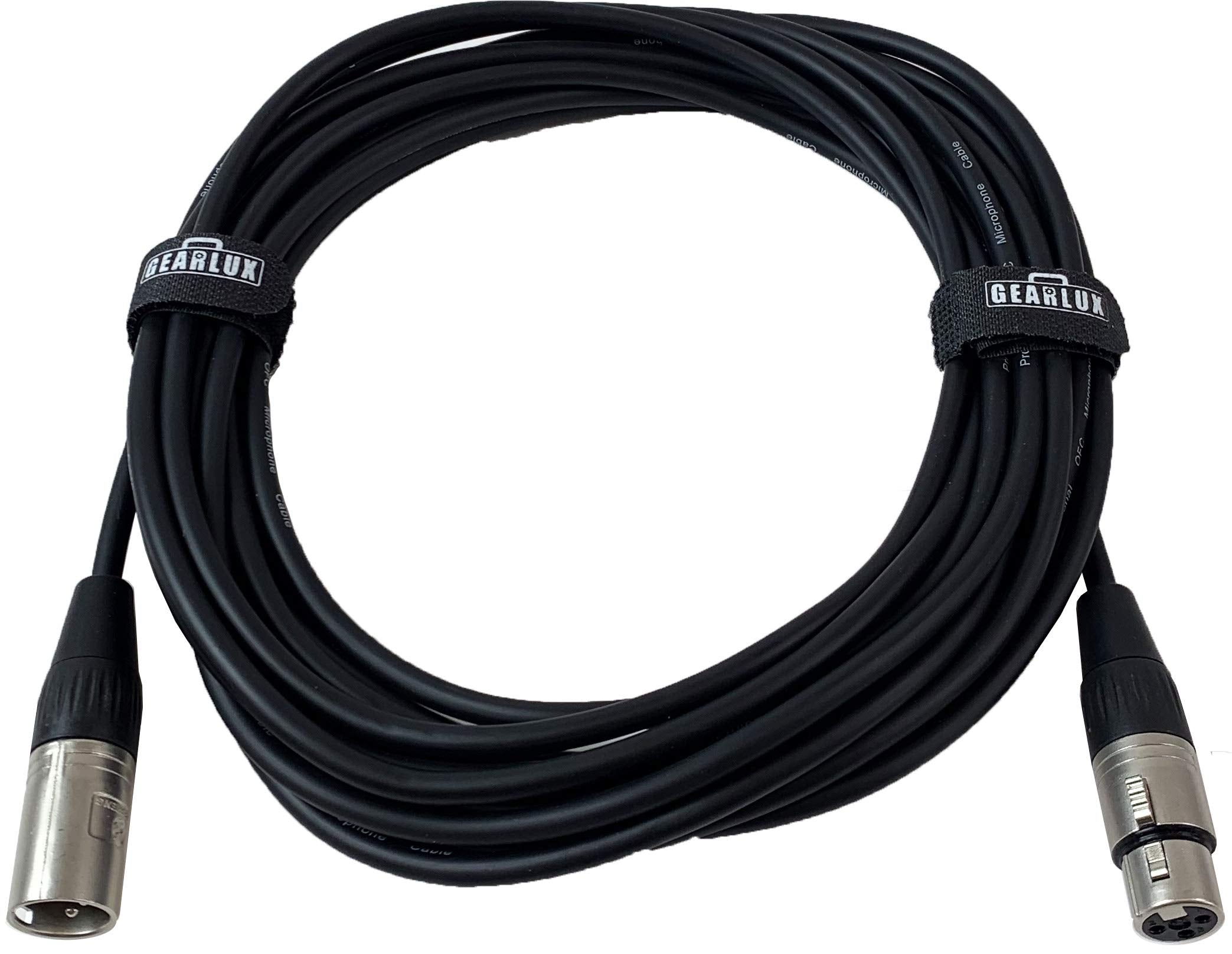 Gearlux Xlr Microphone Cable, Fully Balanced, Male To Female, 25 Feet   3 Pack