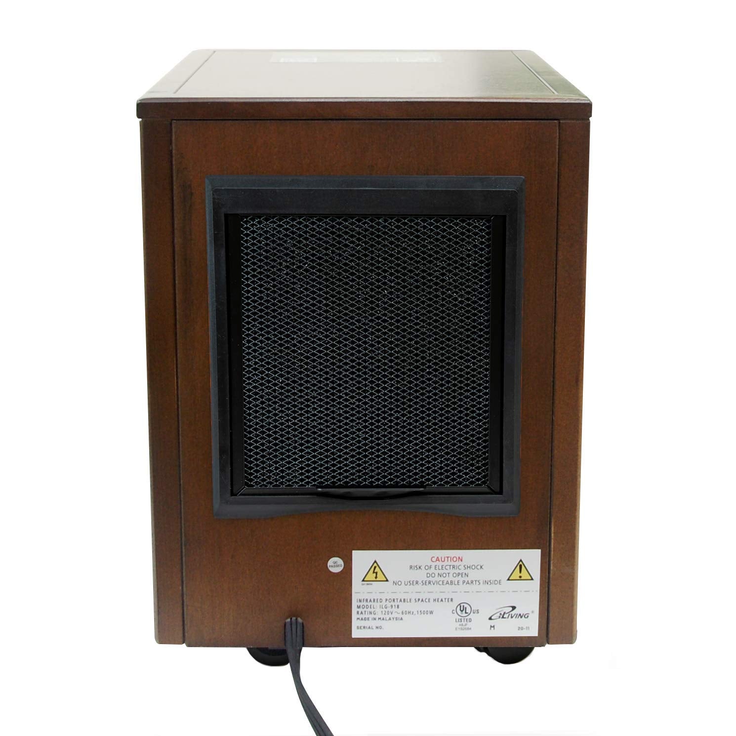 Iliving Ilg 918W Indoor Electric Space Infrared Heater, One, Dark Walnut