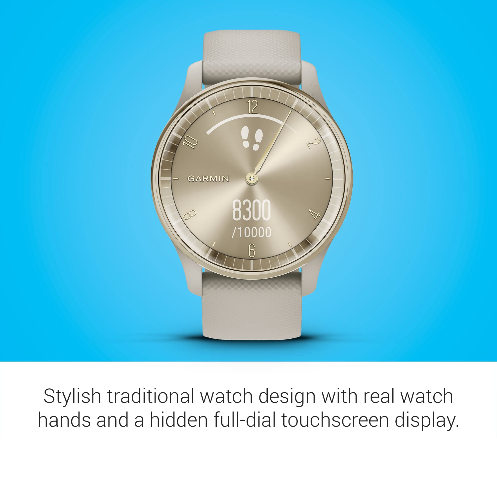 Garmin V  Vomove Trend, Stylish Hybrid Smartwatch, Long-Lasting Battery Life, Dynamic Watch Hands And Touchscreen Display, Frenc