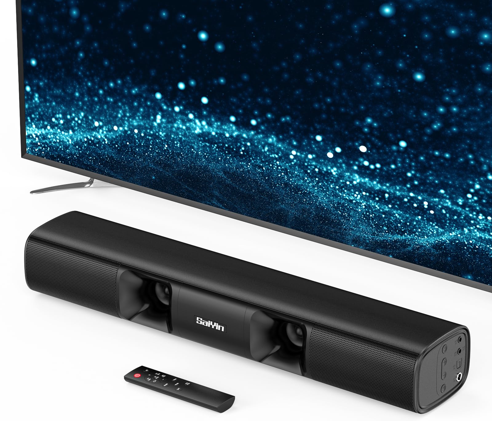 Sound Bar For Smart Tv - 50W Powerful Tv Sound Bar With Crystal Clear Dialogue & Enhanced Bass | 17-Inch Compact Soundbar For Tv
